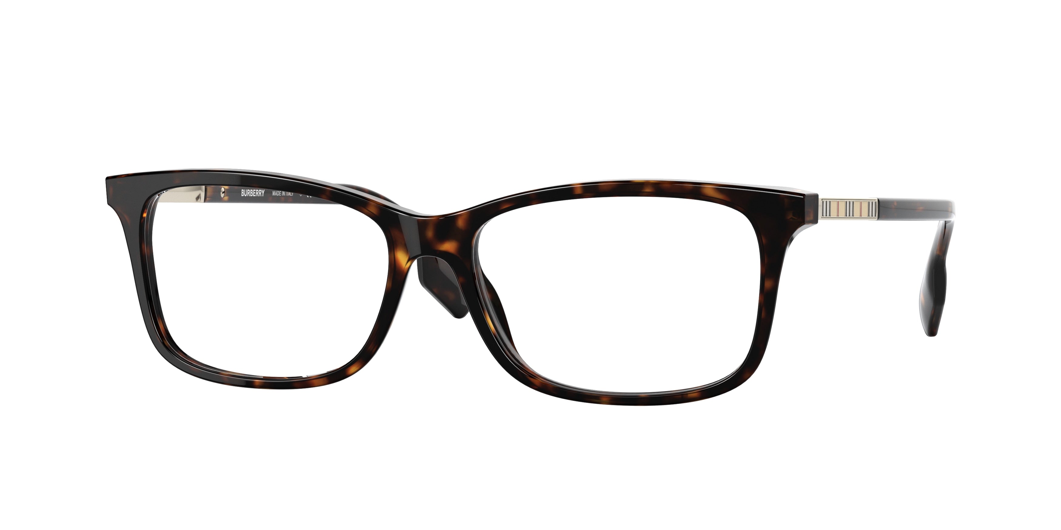 Burberry FLEET BE2337 Rectangle Eyeglasses  3002-Dark Havana 54-140-15 - Color Map Brown
