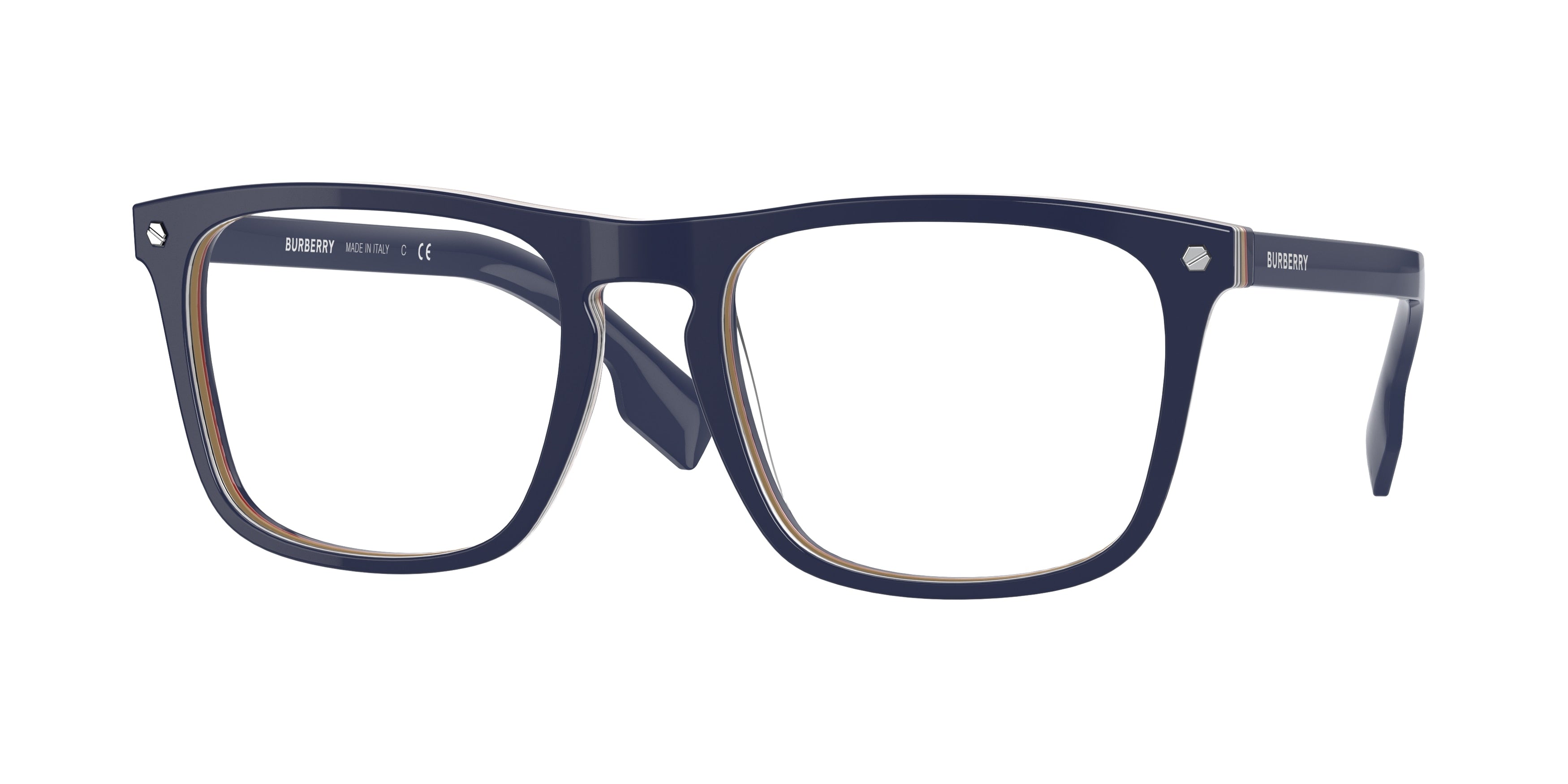 Burberry BOLTON BE2340 Square Eyeglasses  3799-Blue 56-145-20 - Color Map Blue