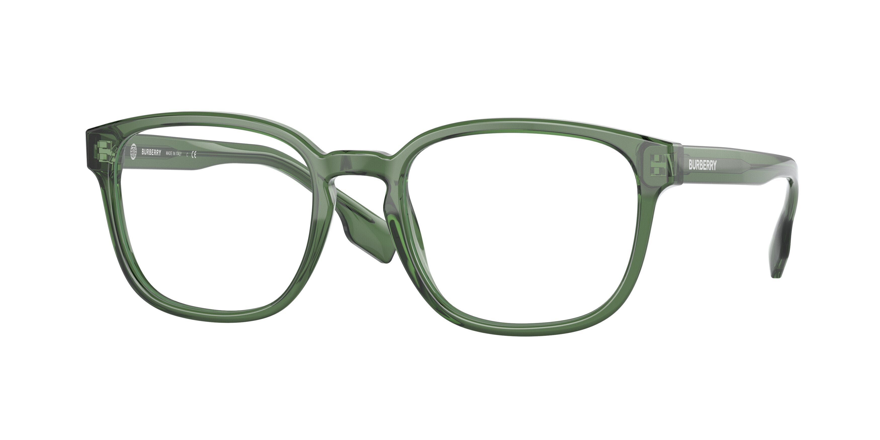 Burberry EDISON BE2344 Square Eyeglasses  3954-Green 53-145-20 - Color Map Green