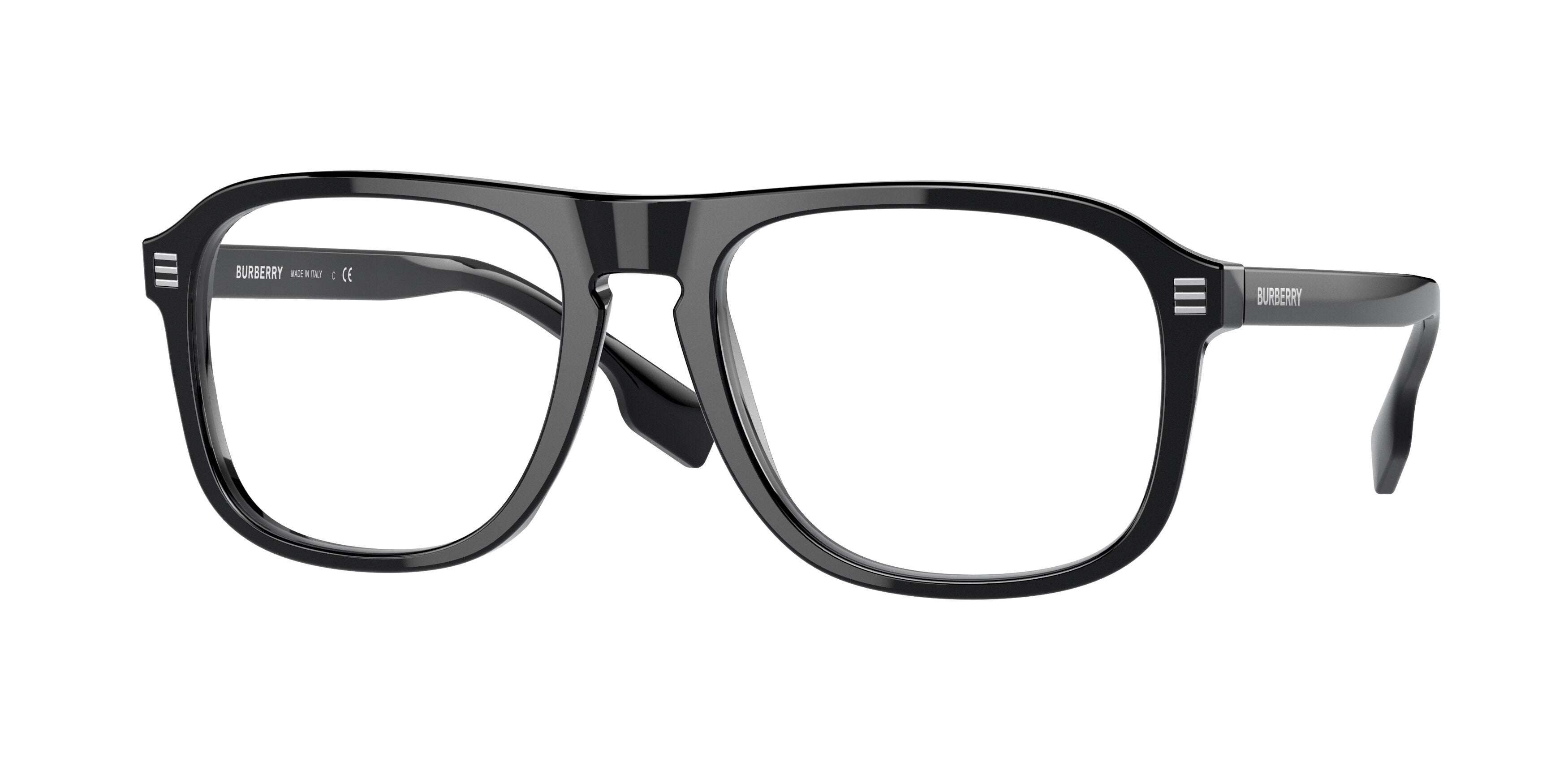 Burberry NEVILLE BE2350 Rectangle Eyeglasses  3001-Black 56-145-19 - Color Map Black