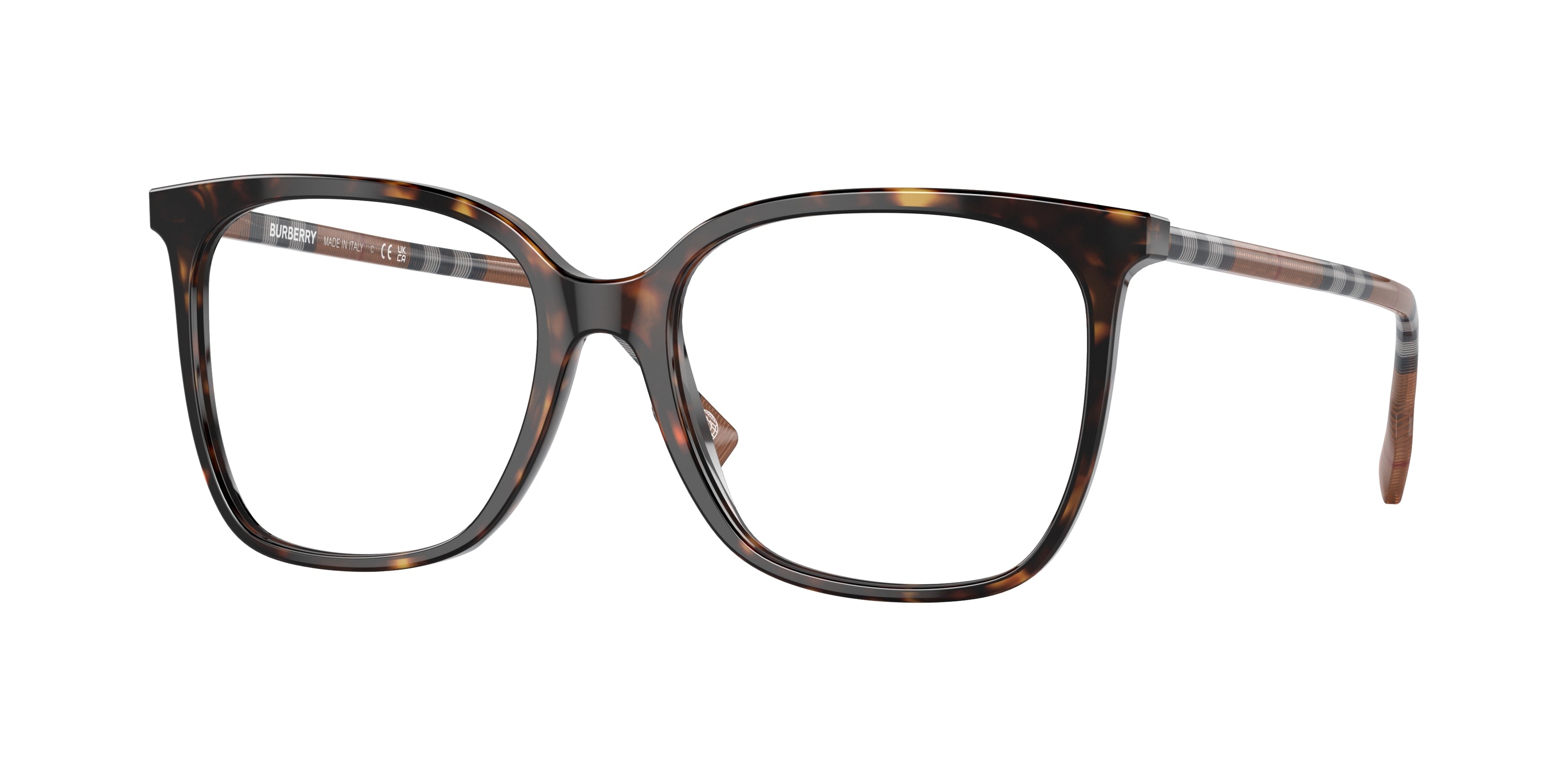 Burberry LOUISE BE2367 Square Eyeglasses  4017-Dark Havana 54-140-17 - Color Map Brown