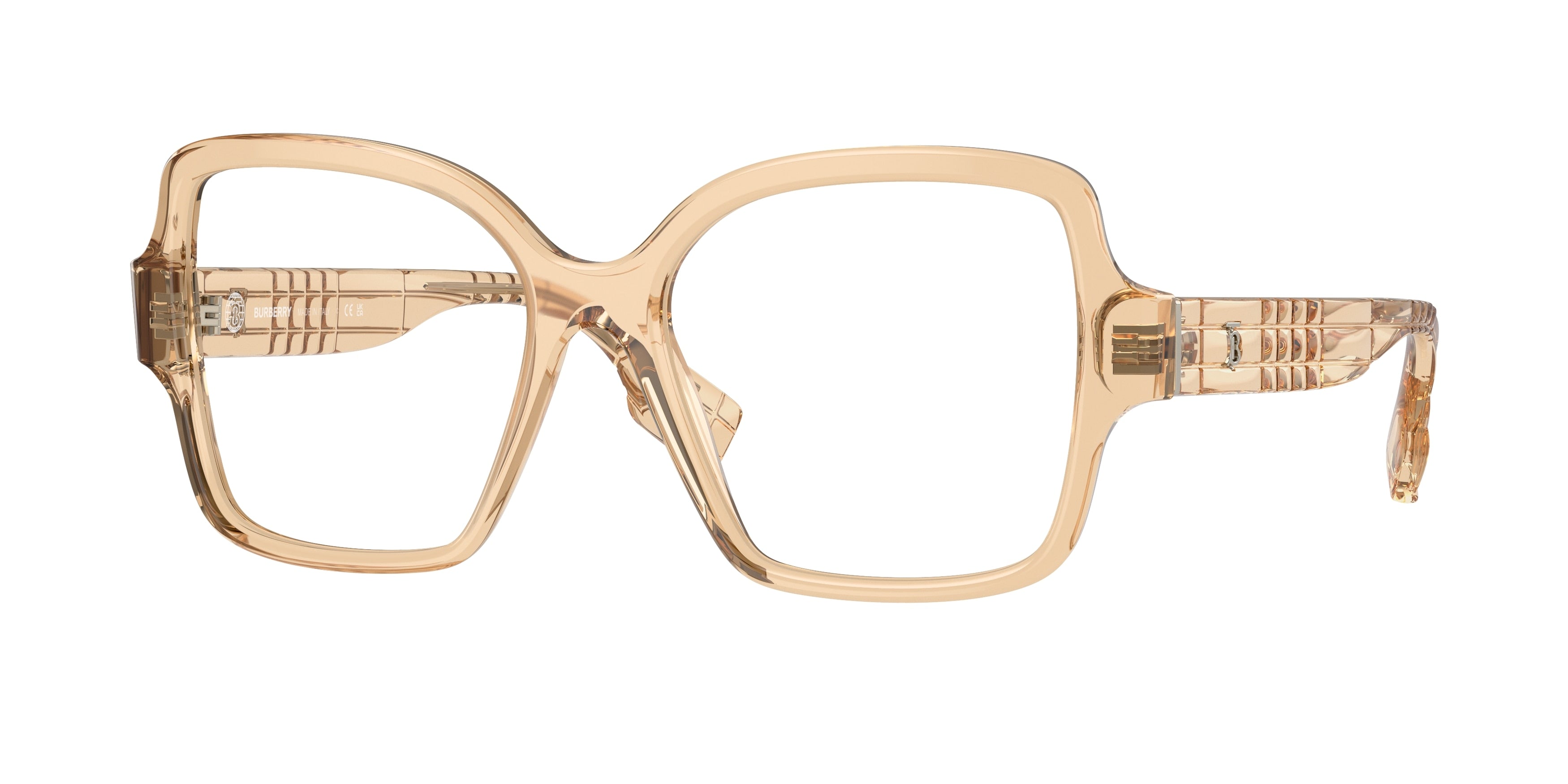 Burberry BE2374 Square Eyeglasses  4063-Beige 54-140-17 - Color Map Beige