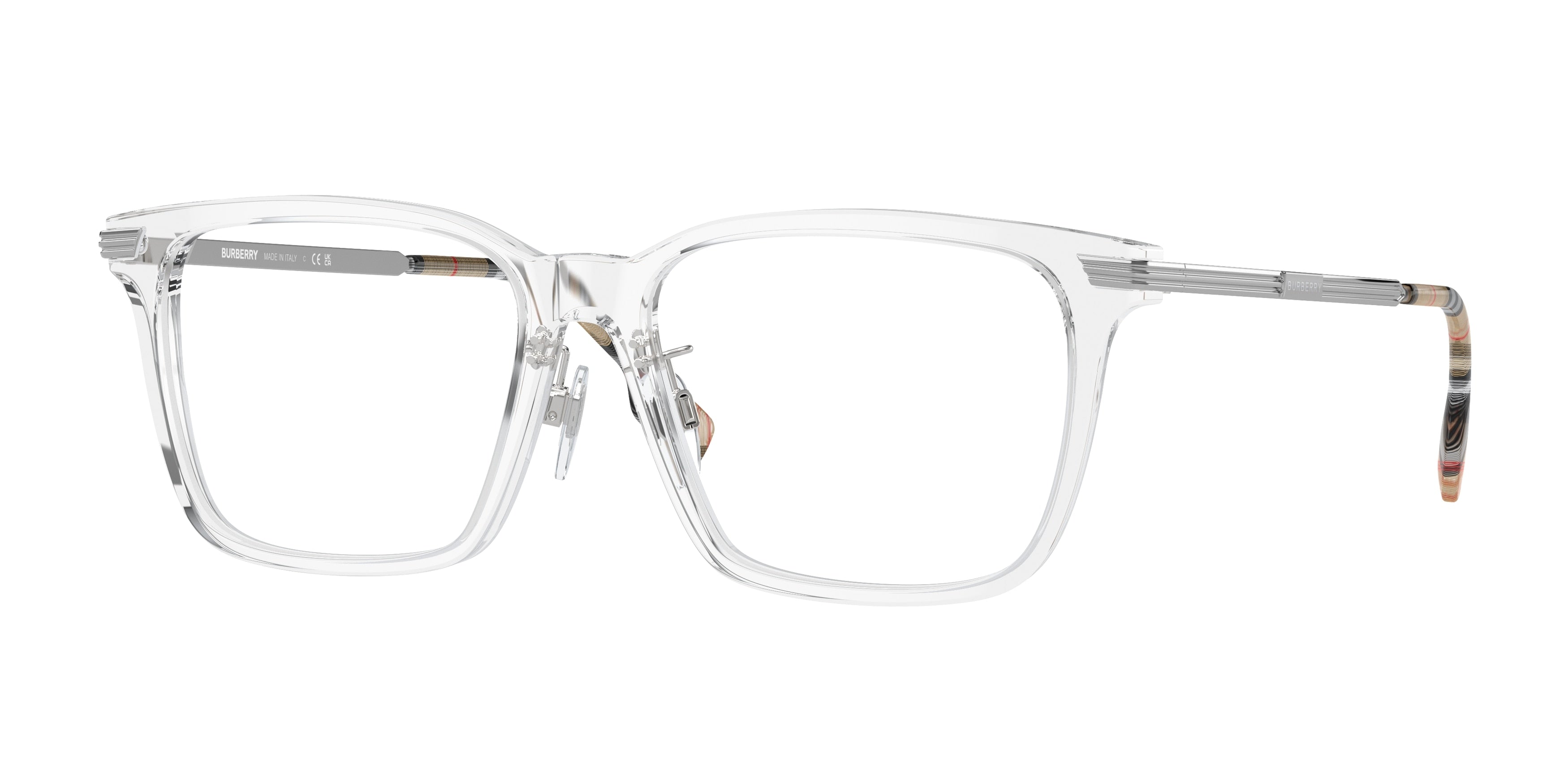 Burberry ELLIS BE2378F Square Eyeglasses  3024-Transparent 55-150-16 - Color Map Transparent