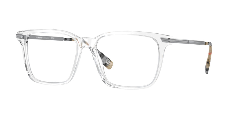 Burberry ELLIS BE2378 Square Eyeglasses  3024-Transparent 55-150-16 - Color Map Transparent