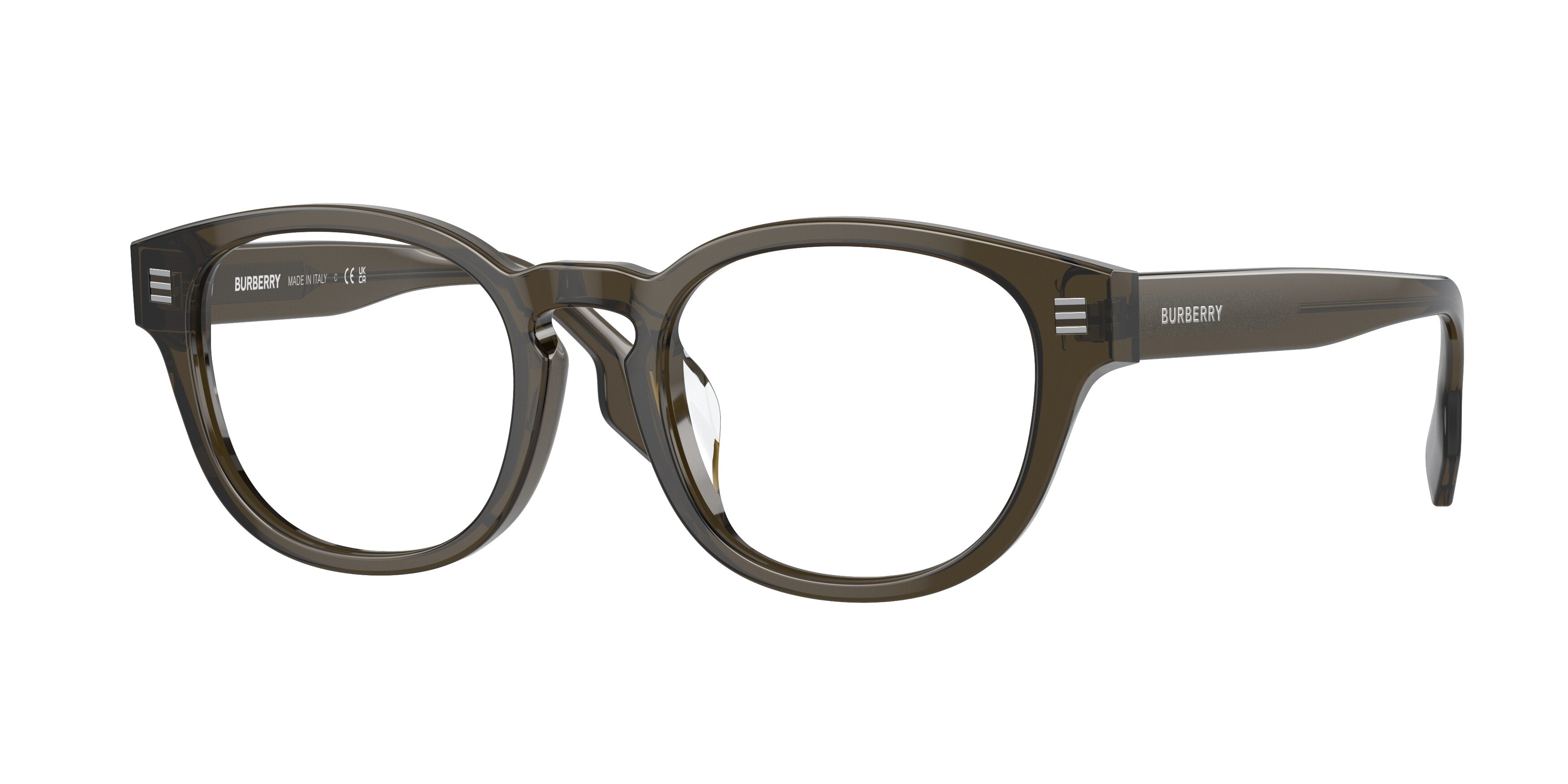 Burberry AUBREY BE2382D Round Eyeglasses  3010-Green 49-145-19 - Color Map Green