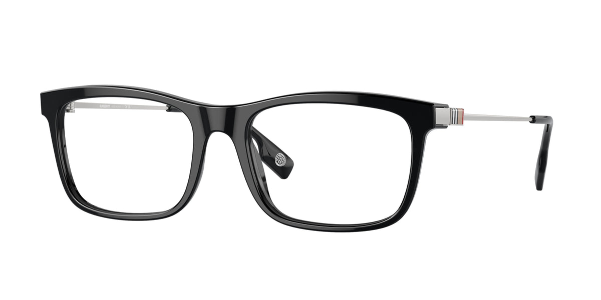 Burberry BE2384 Rectangle Eyeglasses  3001-Black 55-145-18 - Color Map Black