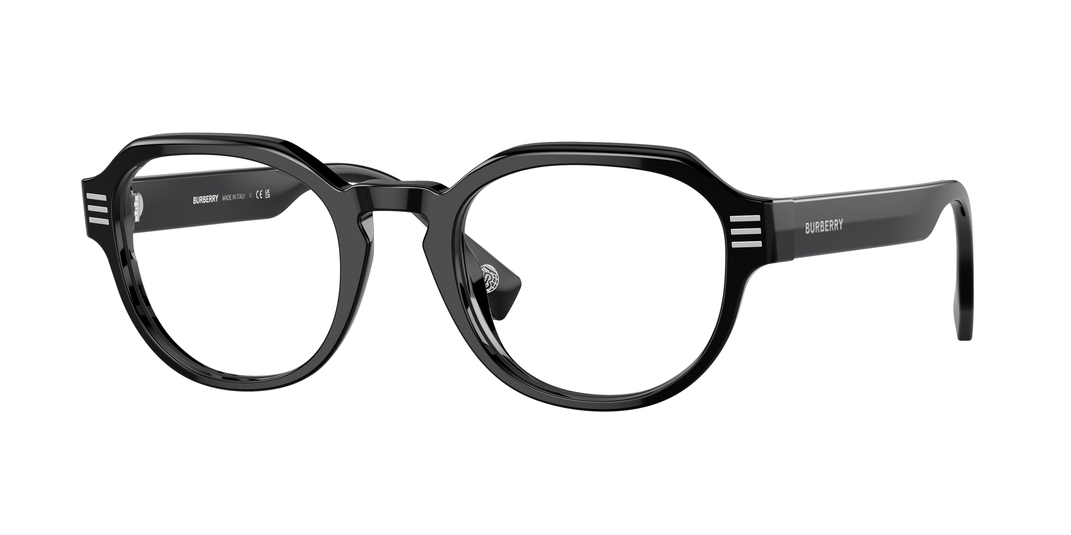 Burberry BE2386F Round Eyeglasses  3001-Black 51-150-22 - Color Map Black