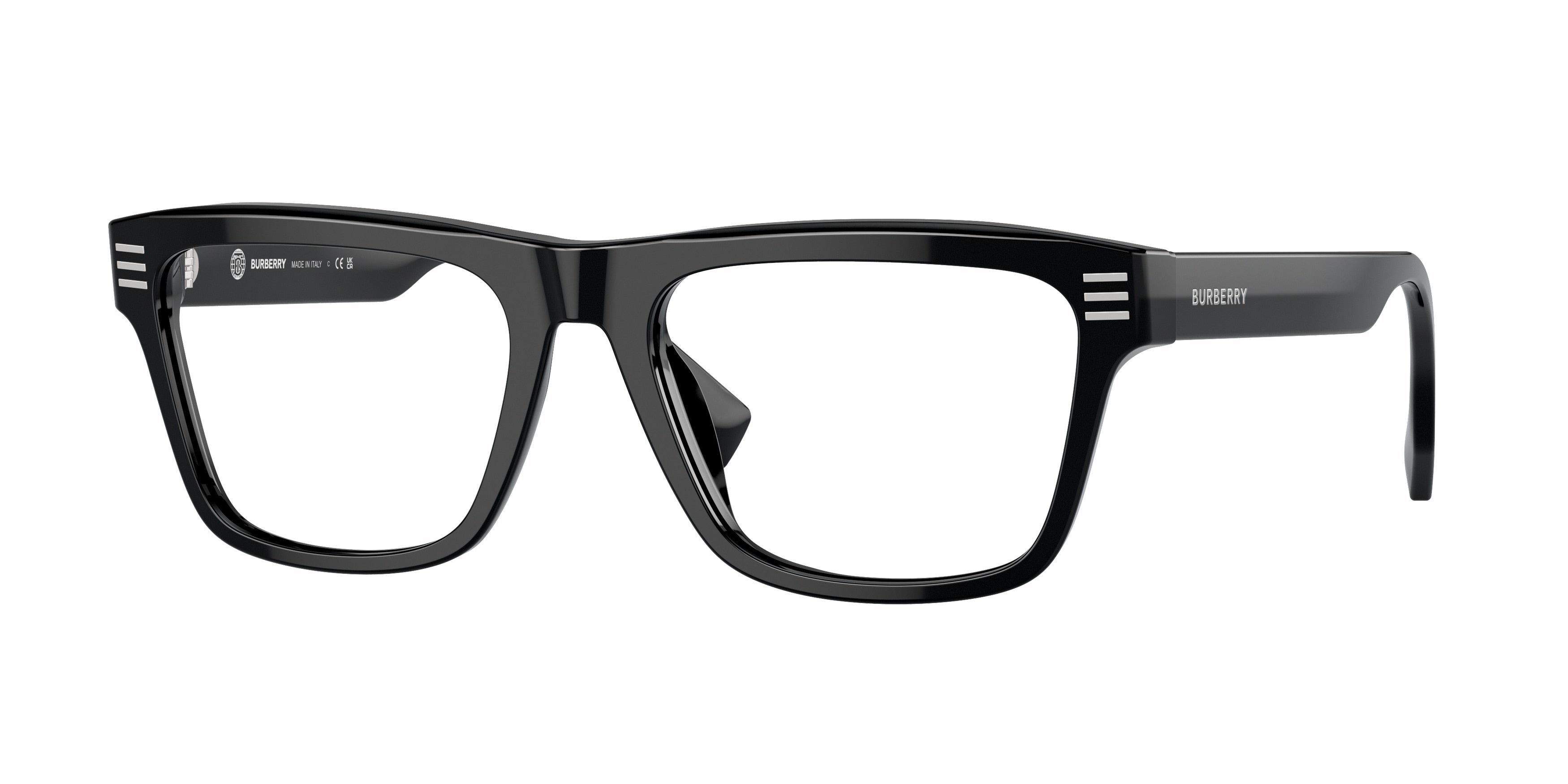 Burberry BE2387 Square Eyeglasses  3001-Black 55-150-18 - Color Map Black