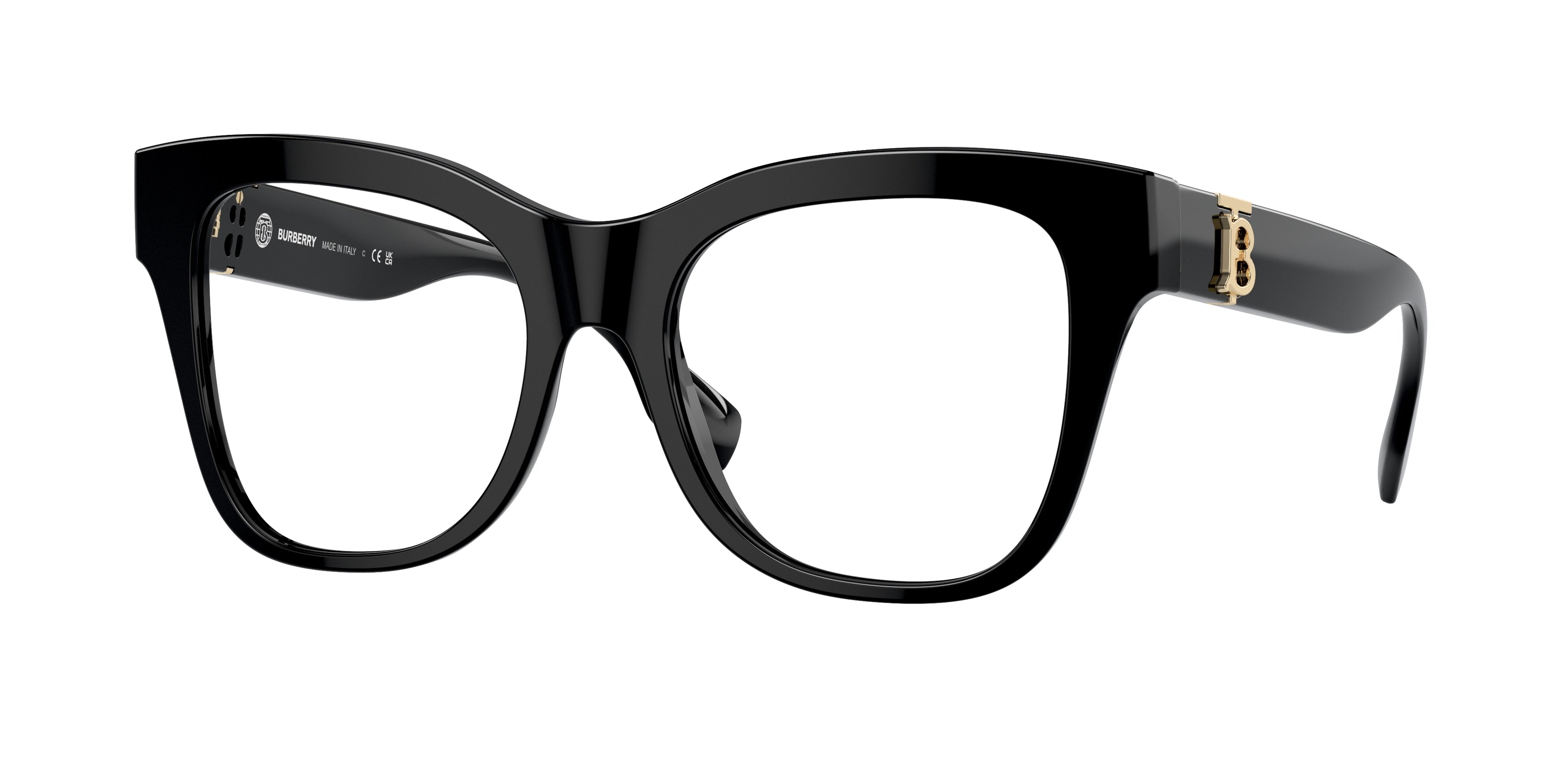 Burberry BE2388 Square Eyeglasses  3001-Black 52-140-18 - Color Map Black