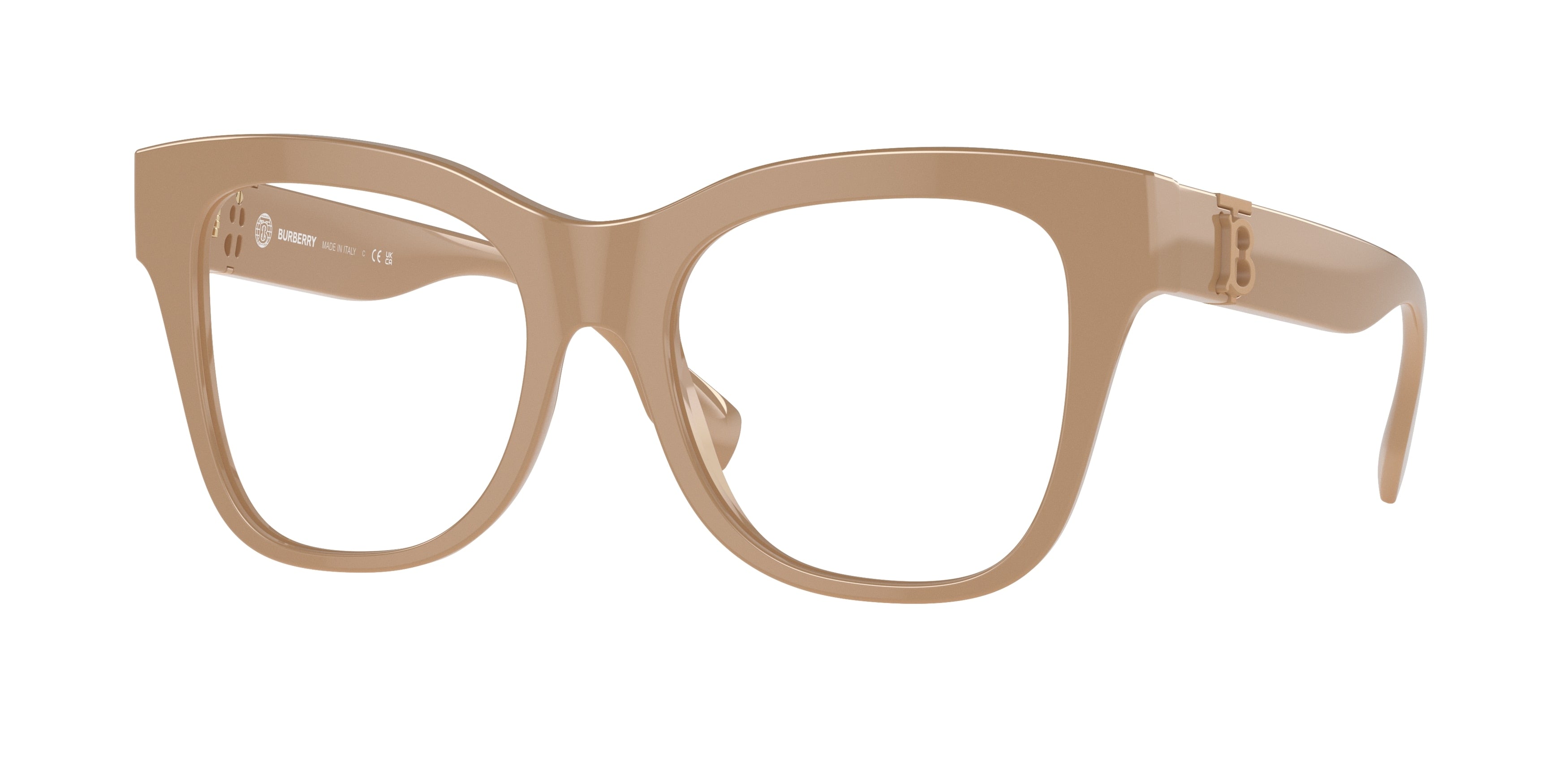 Burberry BE2388 Square Eyeglasses  3990-Beige 52-140-18 - Color Map Beige