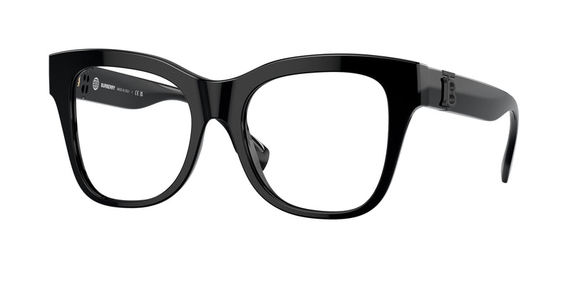 Burberry BE2388 Square Eyeglasses  4093-Black 52-140-18 - Color Map Black