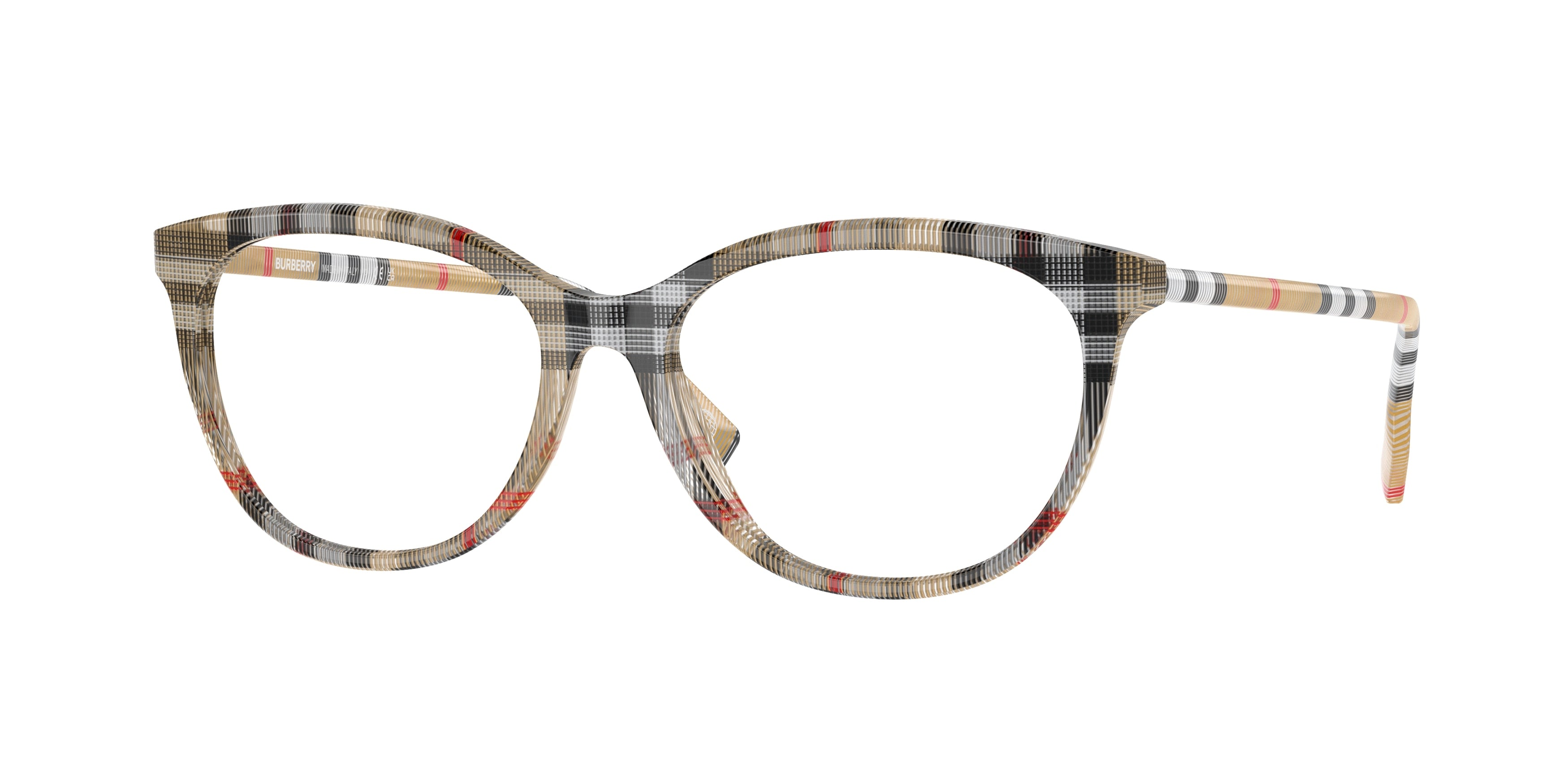 Burberry BE2389 Irregular Eyeglasses  4087-Vintage Check 54-140-16 - Color Map Brown