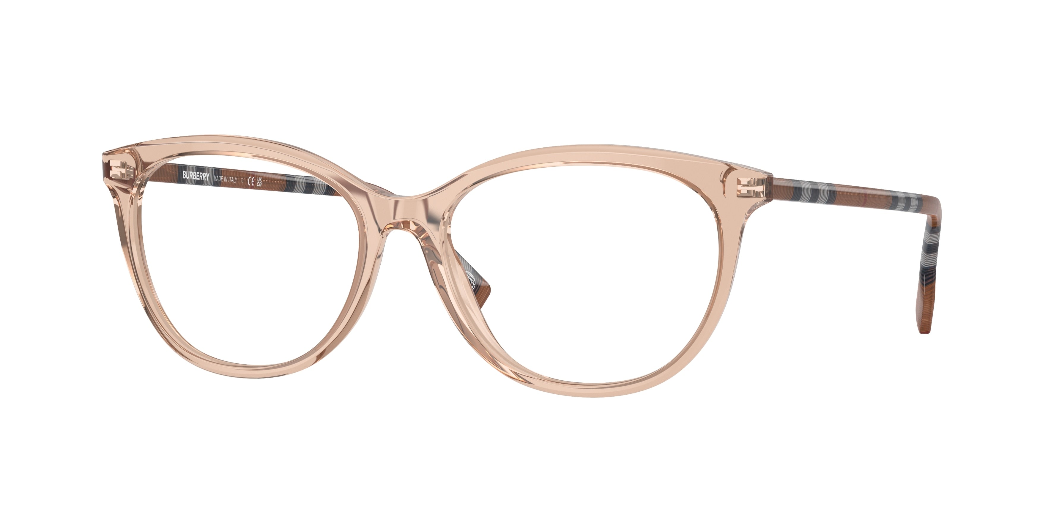 Burberry BE2389 Irregular Eyeglasses  4088-Peach 54-140-16 - Color Map Pink