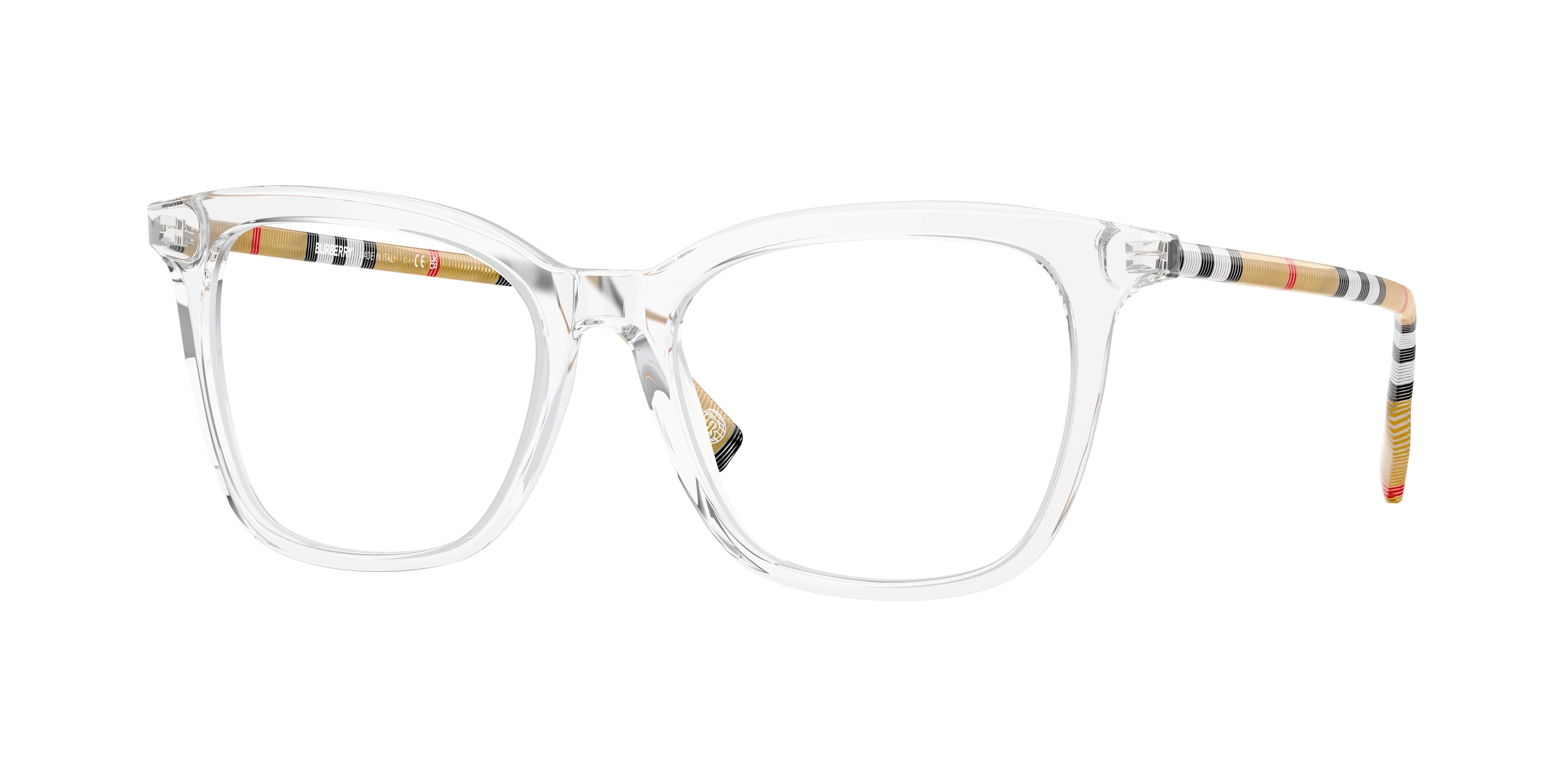 Burberry BE2390 Square Eyeglasses  3889-Transparent 52-140-17 - Color Map Transparent