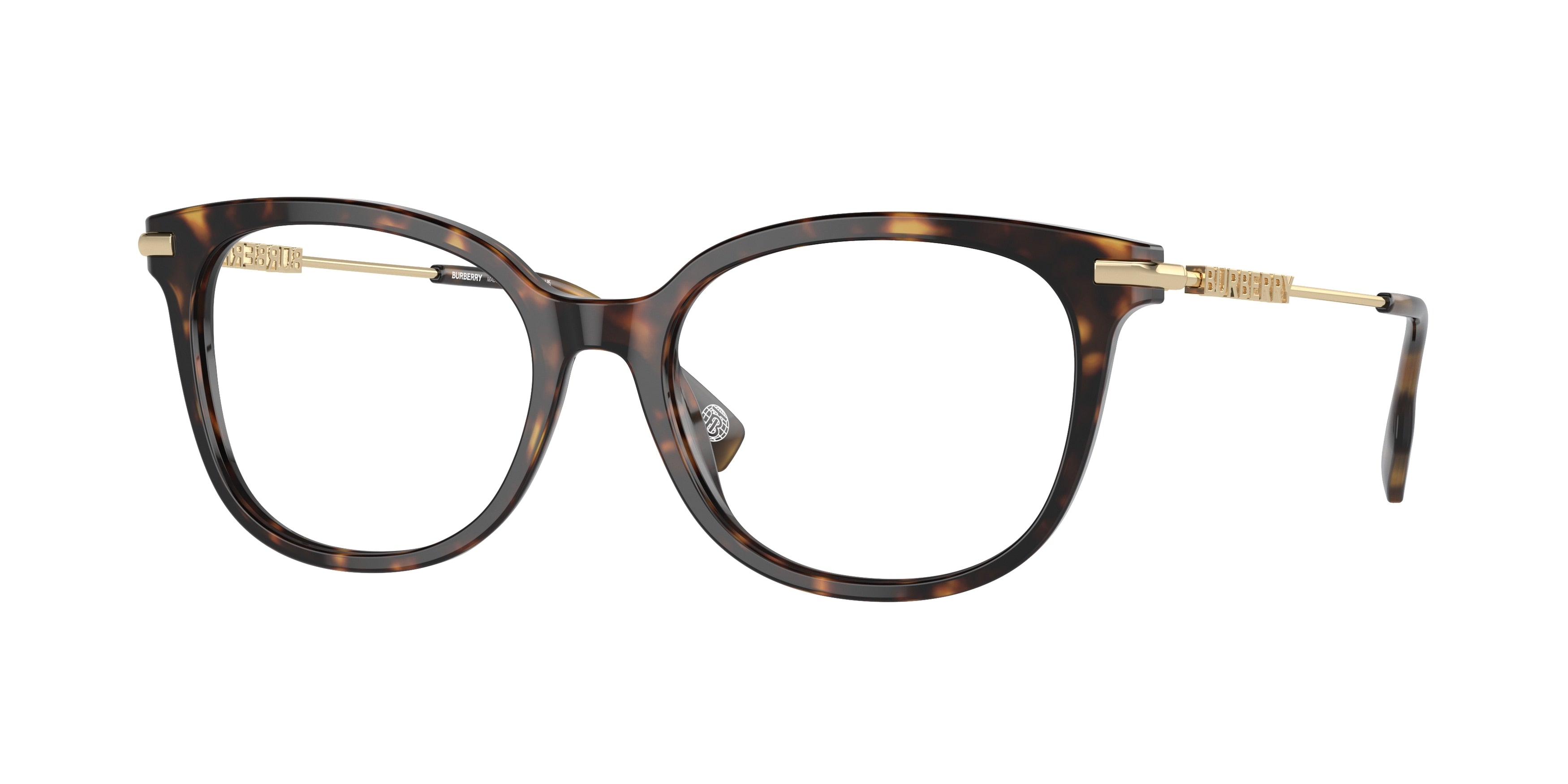 Burberry BE2391 Square Eyeglasses  3002-Dark Havana 53-140-17 - Color Map Brown