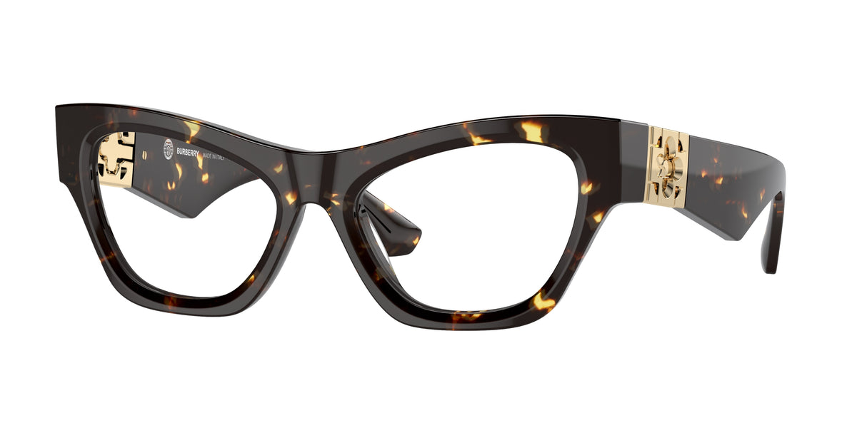 Burberry BE2405U Cat Eye Eyeglasses  4106-Dark Havana 53-135-18 - Color Map Brown