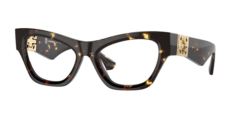 Burberry BE2405U Cat Eye Eyeglasses  4106-Dark Havana 53-135-18 - Color Map Brown