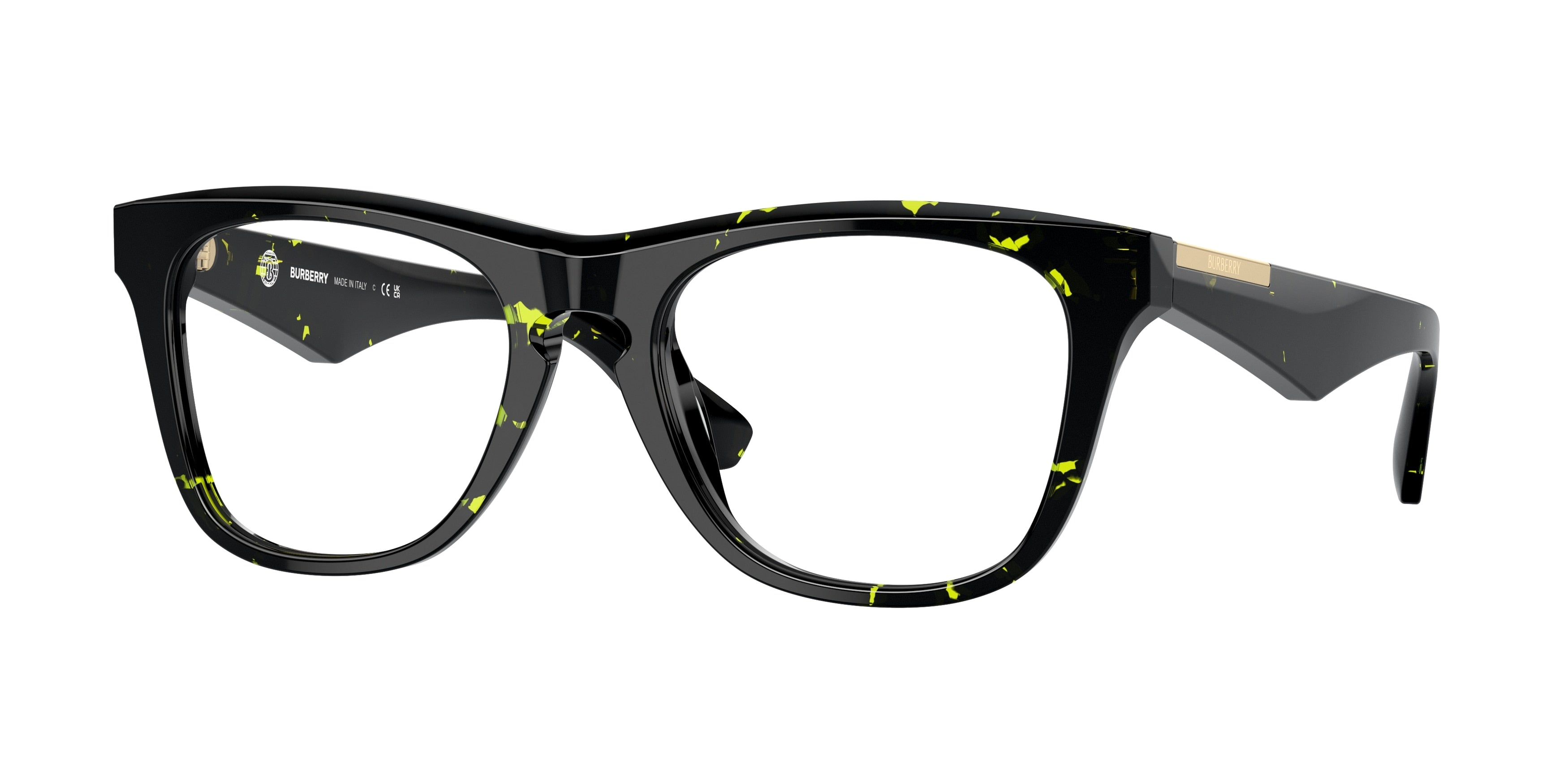 Burberry BE2409 Square Eyeglasses  4124-Green Havana 53-145-19 - Color Map Green