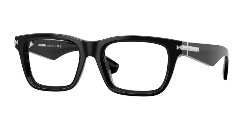 Burberry BE2419F Rectangle Eyeglasses  3001-Black 53-145-19 - Color Map Black