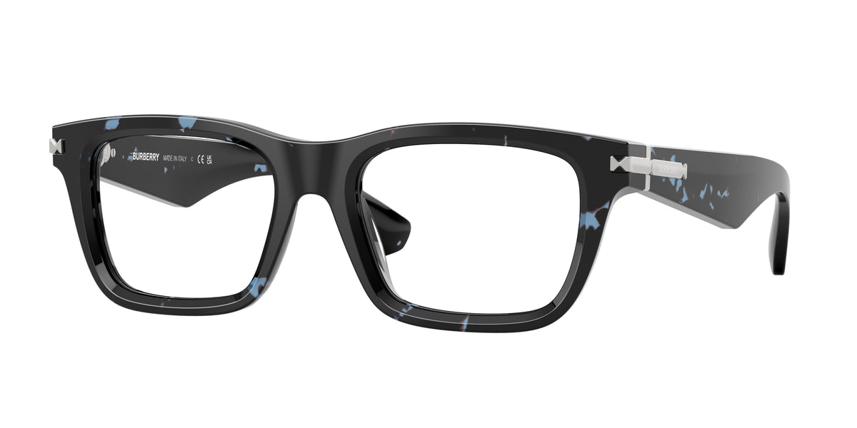 Burberry BE2419F Rectangle Eyeglasses  4111-Blue Havana 53-145-19 - Color Map Blue