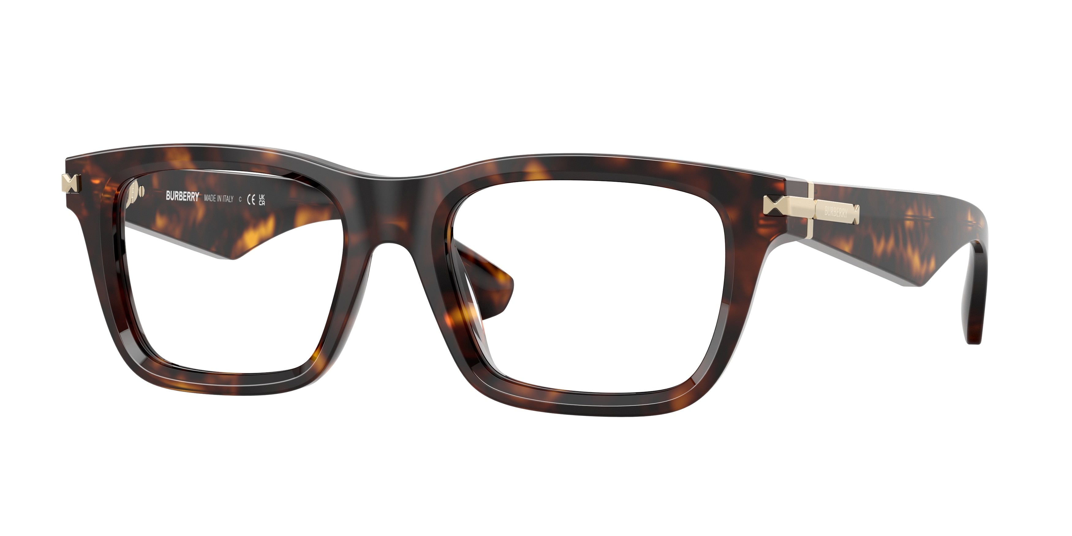 Burberry BE2419 Rectangle Eyeglasses  3002-Dark Havana 53-145-19 - Color Map Brown