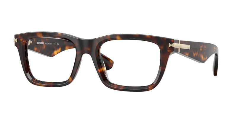 Burberry BE2419 Rectangle Eyeglasses  3002-Dark Havana 53-145-19 - Color Map Brown