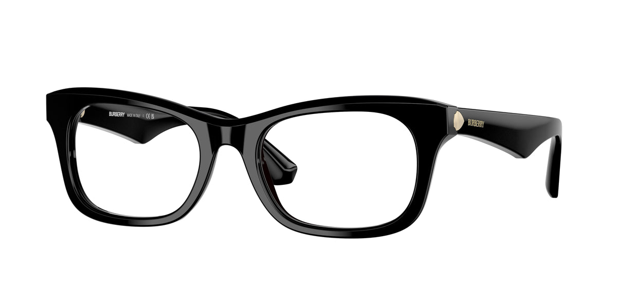 Burberry BE2422F Rectangle Eyeglasses  3001-Black 52-145-19 - Color Map Black