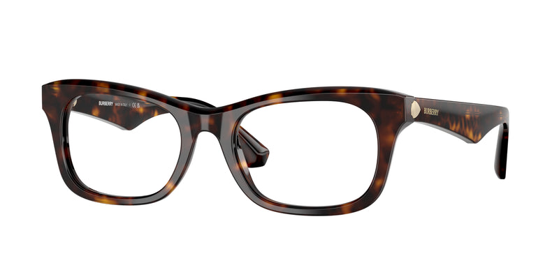 Burberry BE2422F Rectangle Eyeglasses  3002-Dark Havana 52-145-19 - Color Map Brown