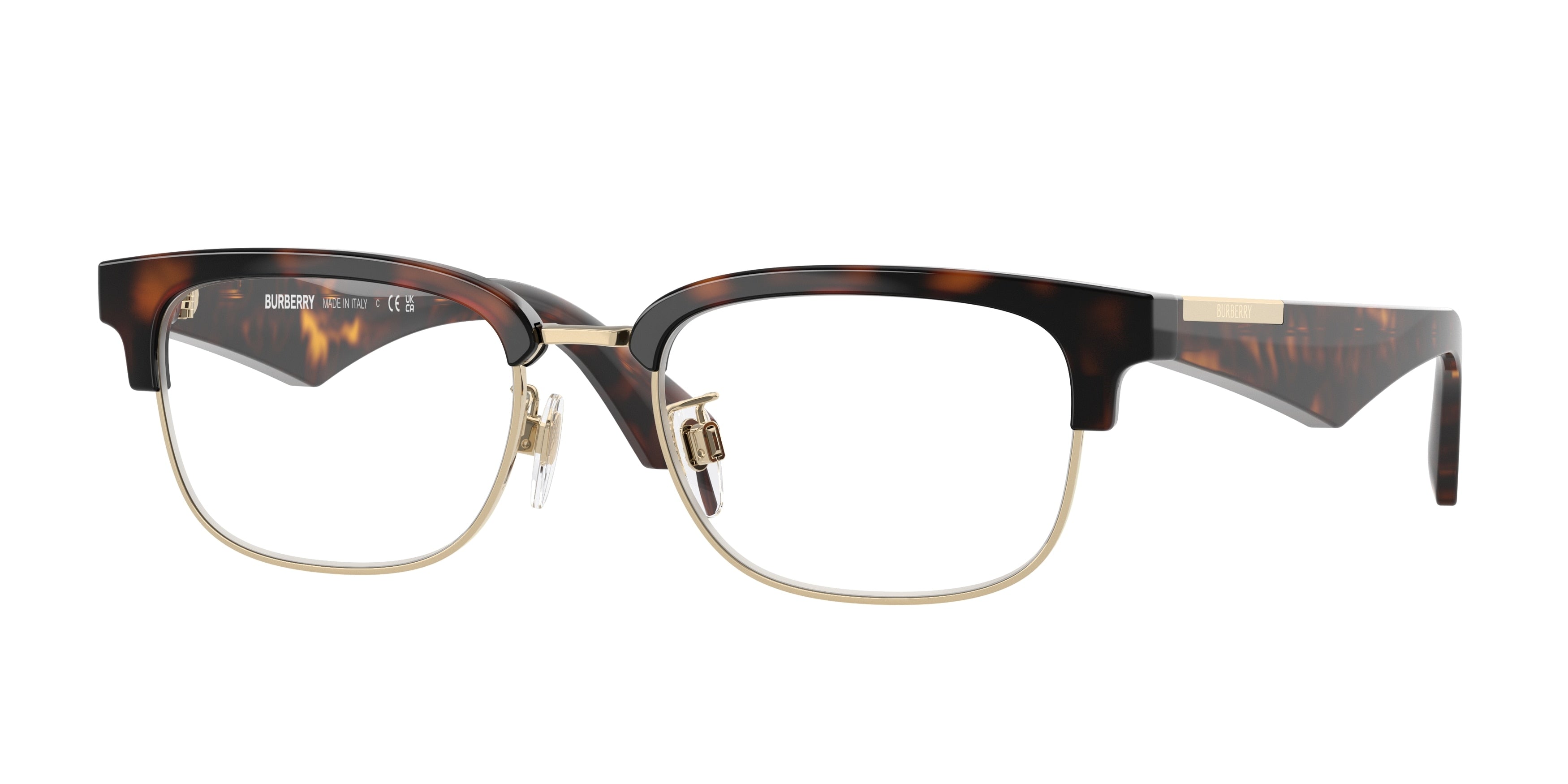Burberry BE2424D Rectangle Eyeglasses  3002-Light Gold 54-145-19 - Color Map Brown