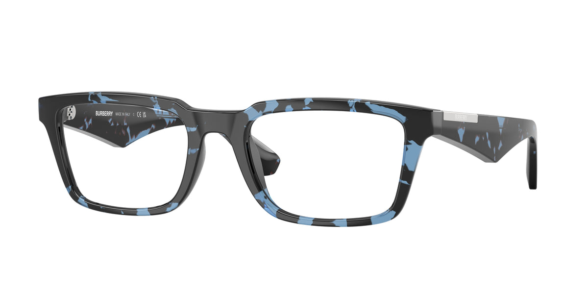 Burberry BE2428U Rectangle Eyeglasses  4111-Blue Havana 54-145-20 - Color Map Blue