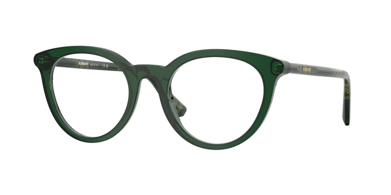 Burberry BE2429 Round Eyeglasses  4162-Green 50-140-20 - Color Map Green