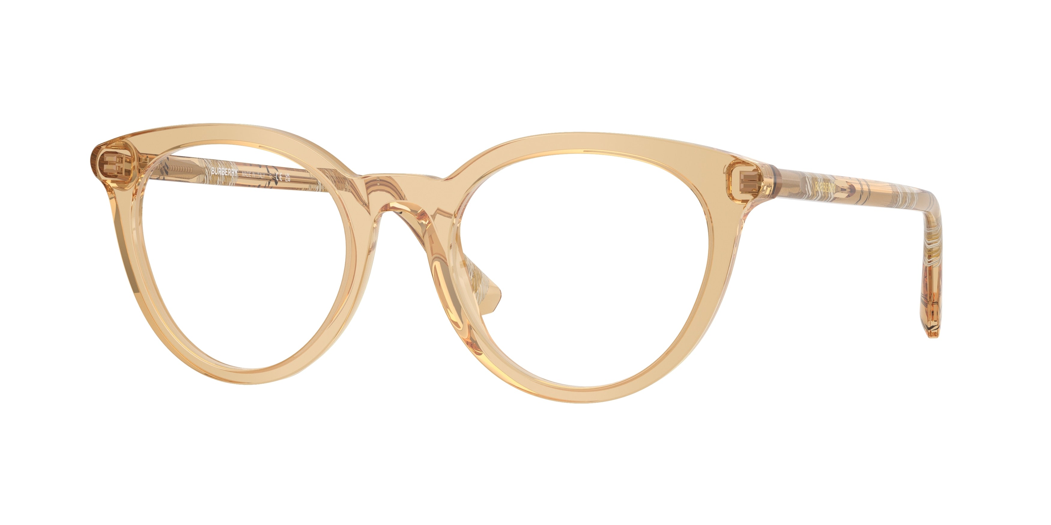 Burberry BE2429 Round Eyeglasses  4167-Beige 50-140-20 - Color Map Beige