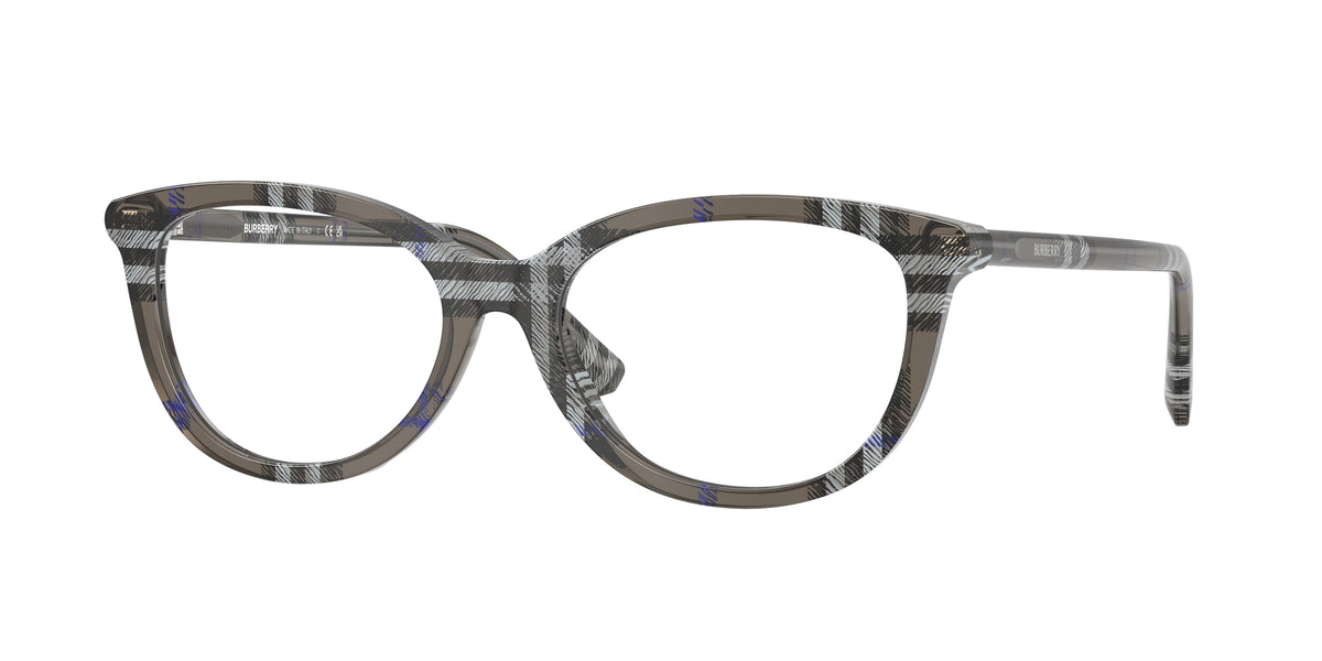 Burberry BE2431 Cat Eye Eyeglasses  4166-Check Lichen 54-140-17 - Color Map Grey