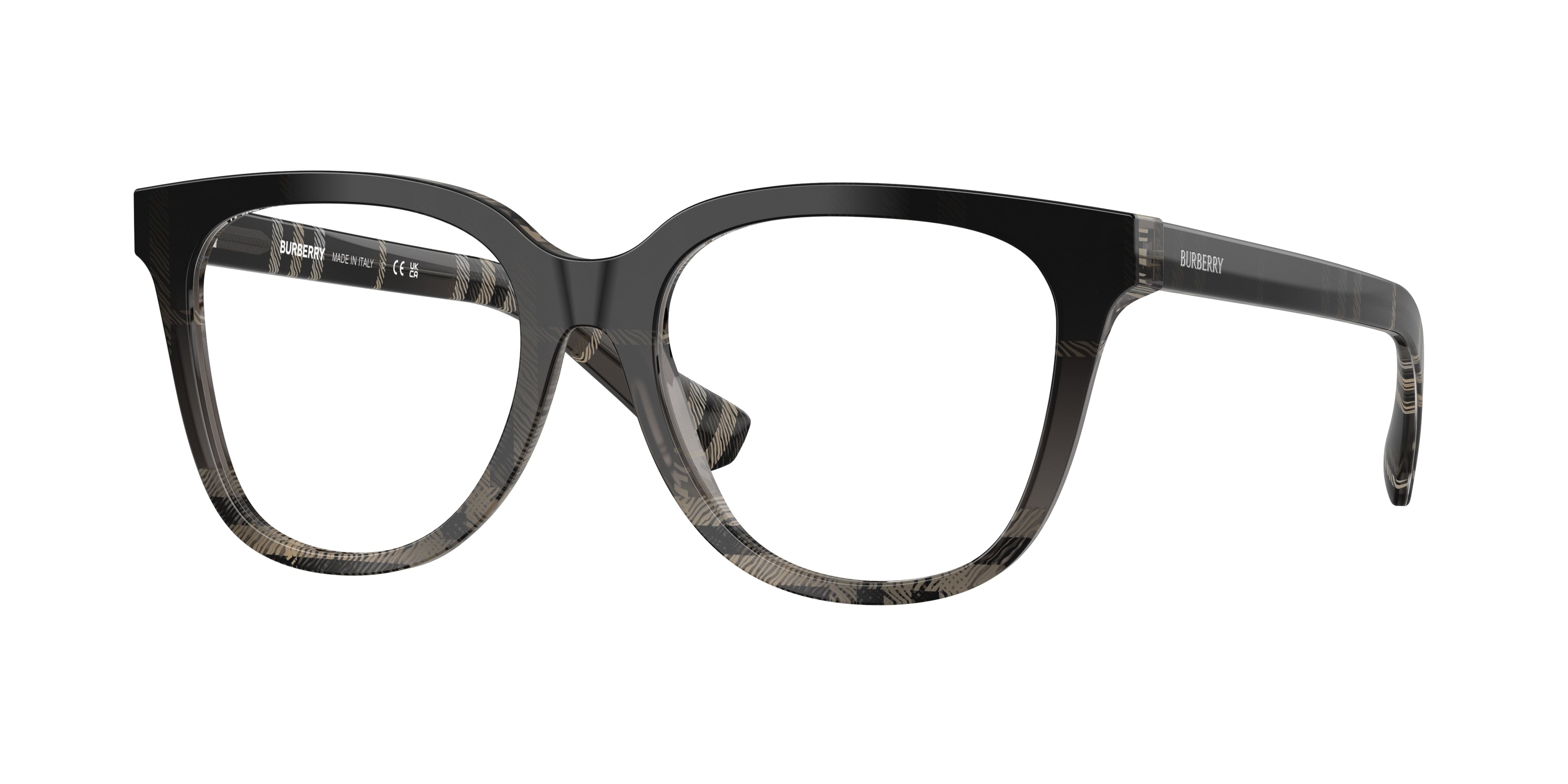 Burberry BE2439F Phantos Eyeglasses  4200-Grey Check 52-140-17 - Color Map Grey