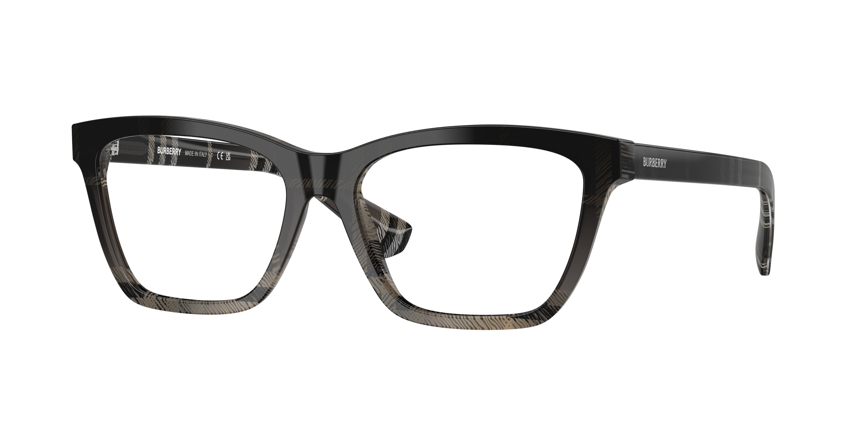 Burberry BE2440 Rectangle Eyeglasses  4200-Grey Check 54-140-16 - Color Map Grey