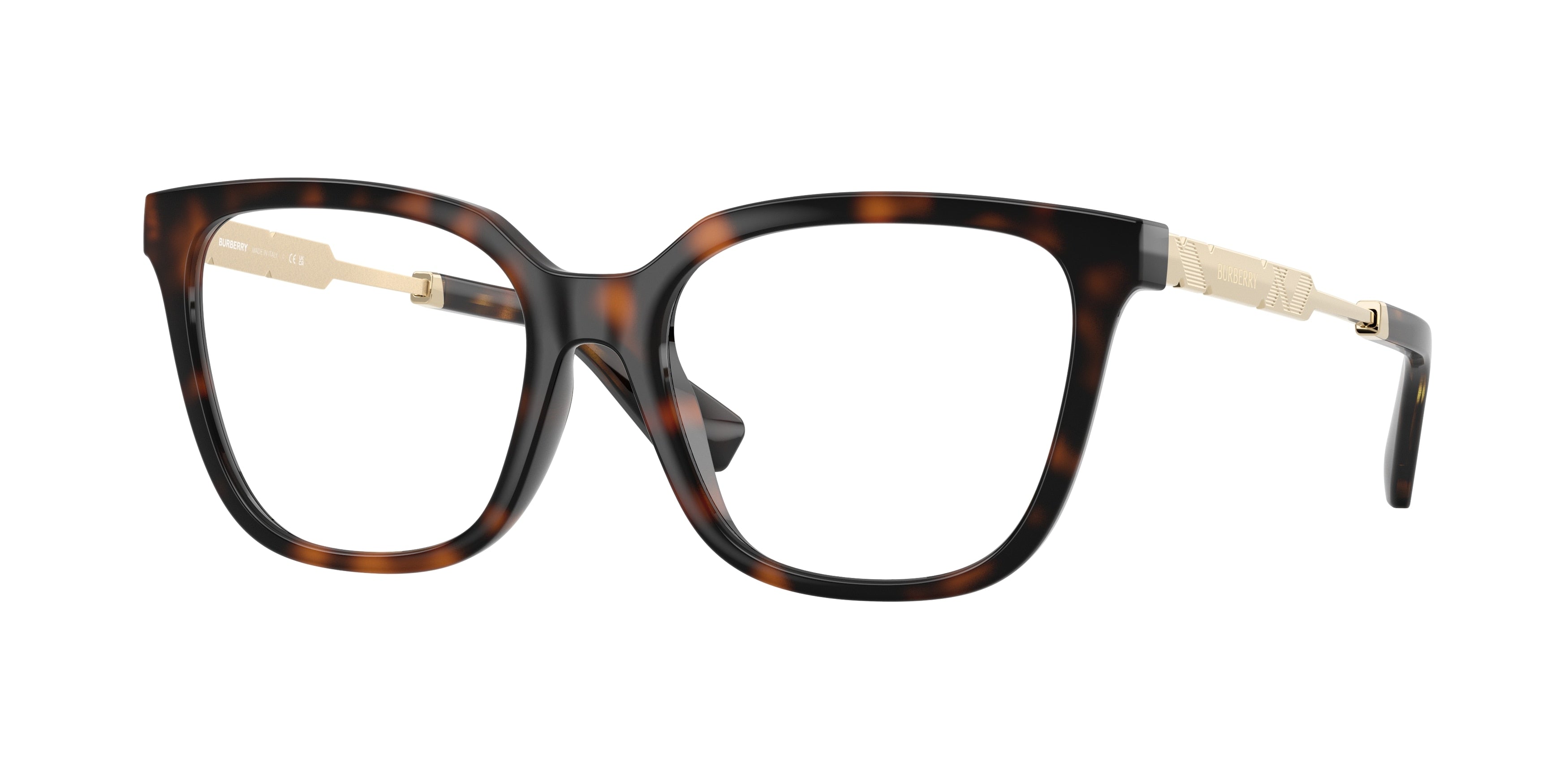 Burberry BE2441U Square Eyeglasses  3002-Dark Havana 53-140-17 - Color Map Brown