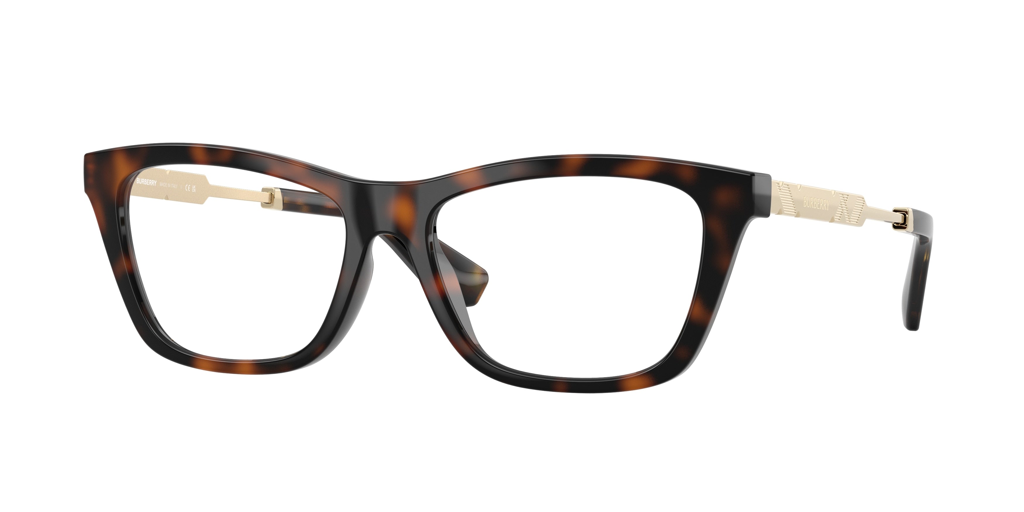 Burberry BE2442U Rectangle Eyeglasses  3002-Dark Havana 54-140-16 - Color Map Brown