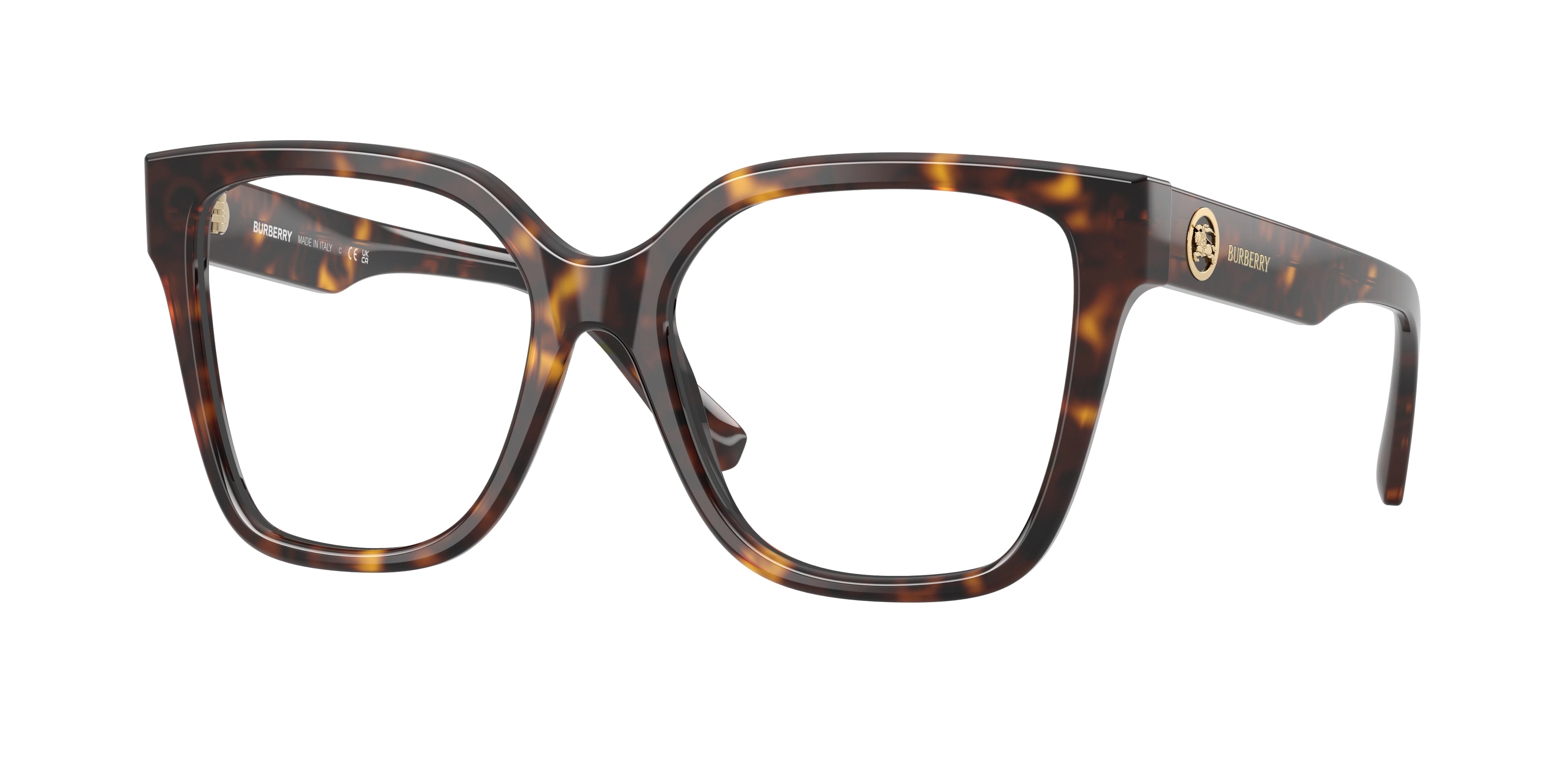 Burberry BE2443F Square Eyeglasses  3002-Dark Havana 53-140-17 - Color Map Brown