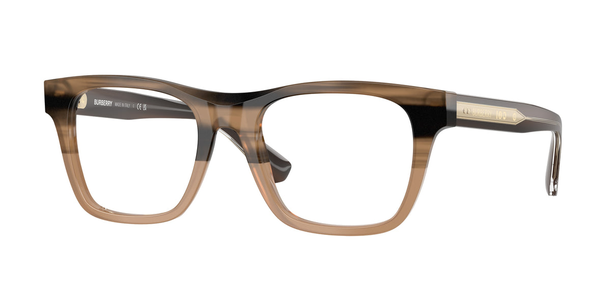 Burberry BE2445 Square Eyeglasses  4207-Striped Beige 52-145-19 - Color Map Beige