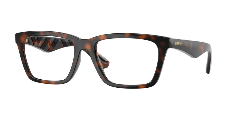 Burberry BE2446U Rectangle Eyeglasses  3002-Dark Havana 55-145-18 - Color Map Brown