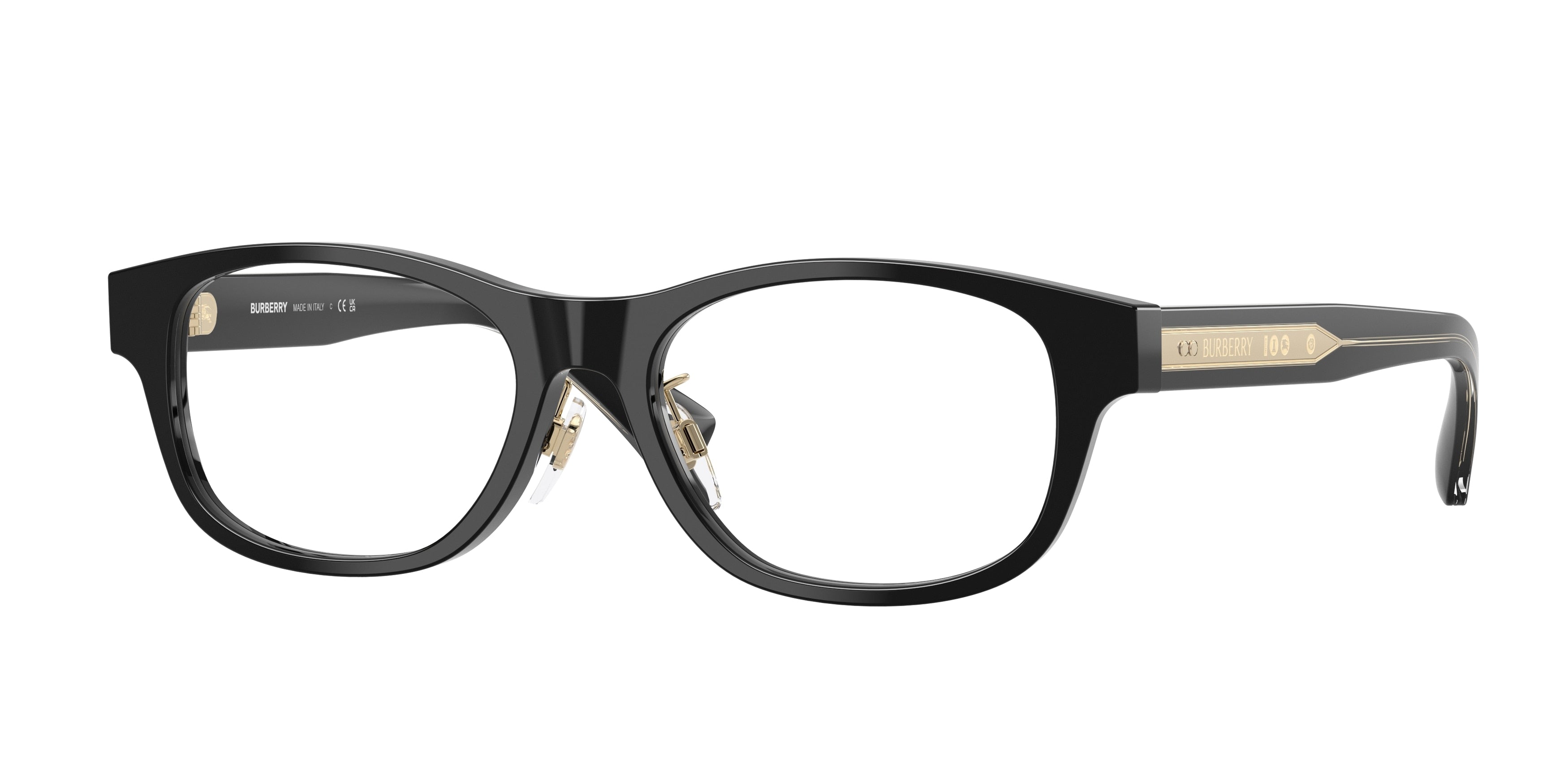 Burberry BE2449D Rectangle Eyeglasses  4206-Black 53-145-17 - Color Map Black