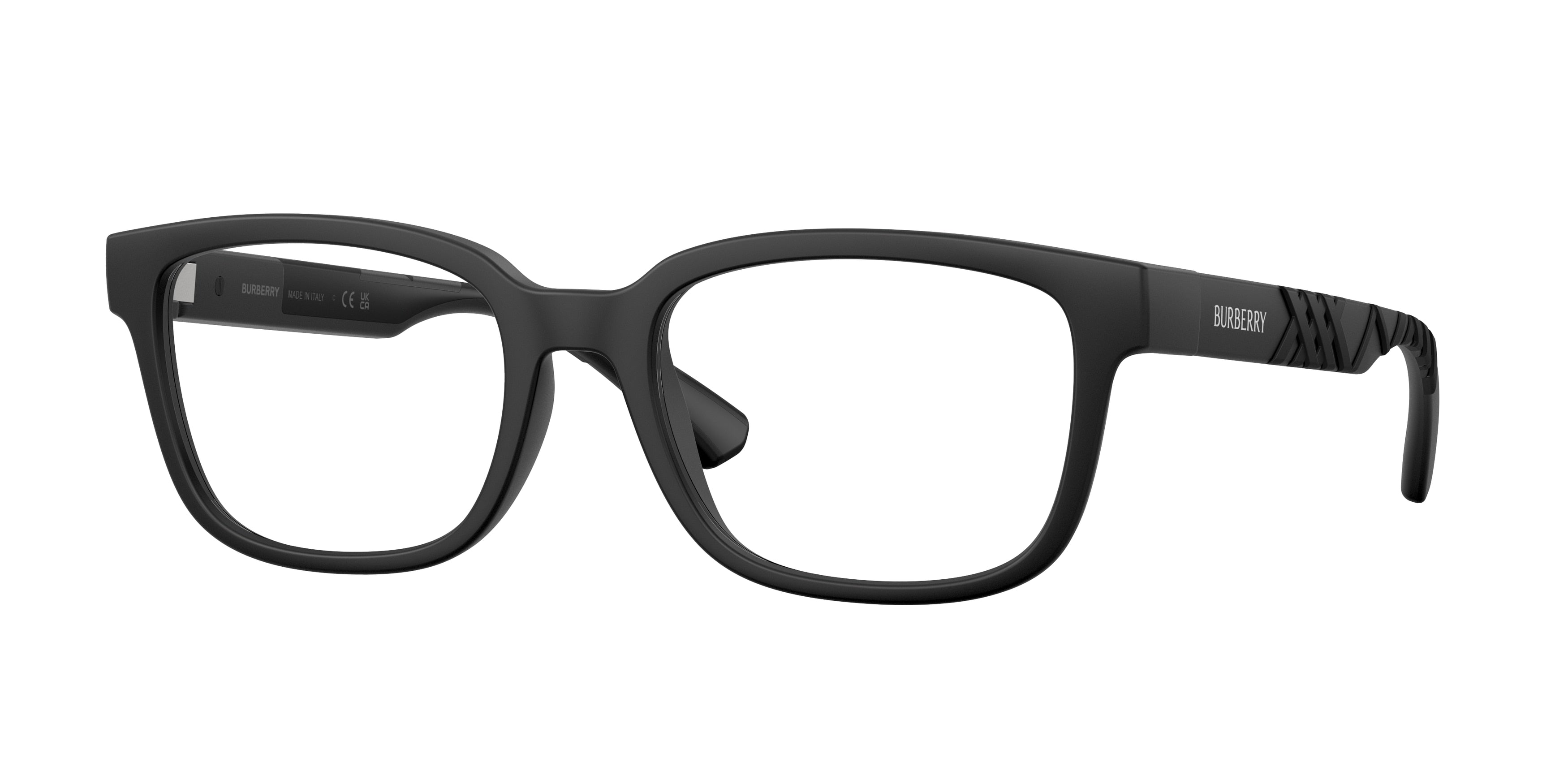 Burberry BE2451U Rectangle Eyeglasses  3464-Matte Black 54-145-19 - Color Map Black