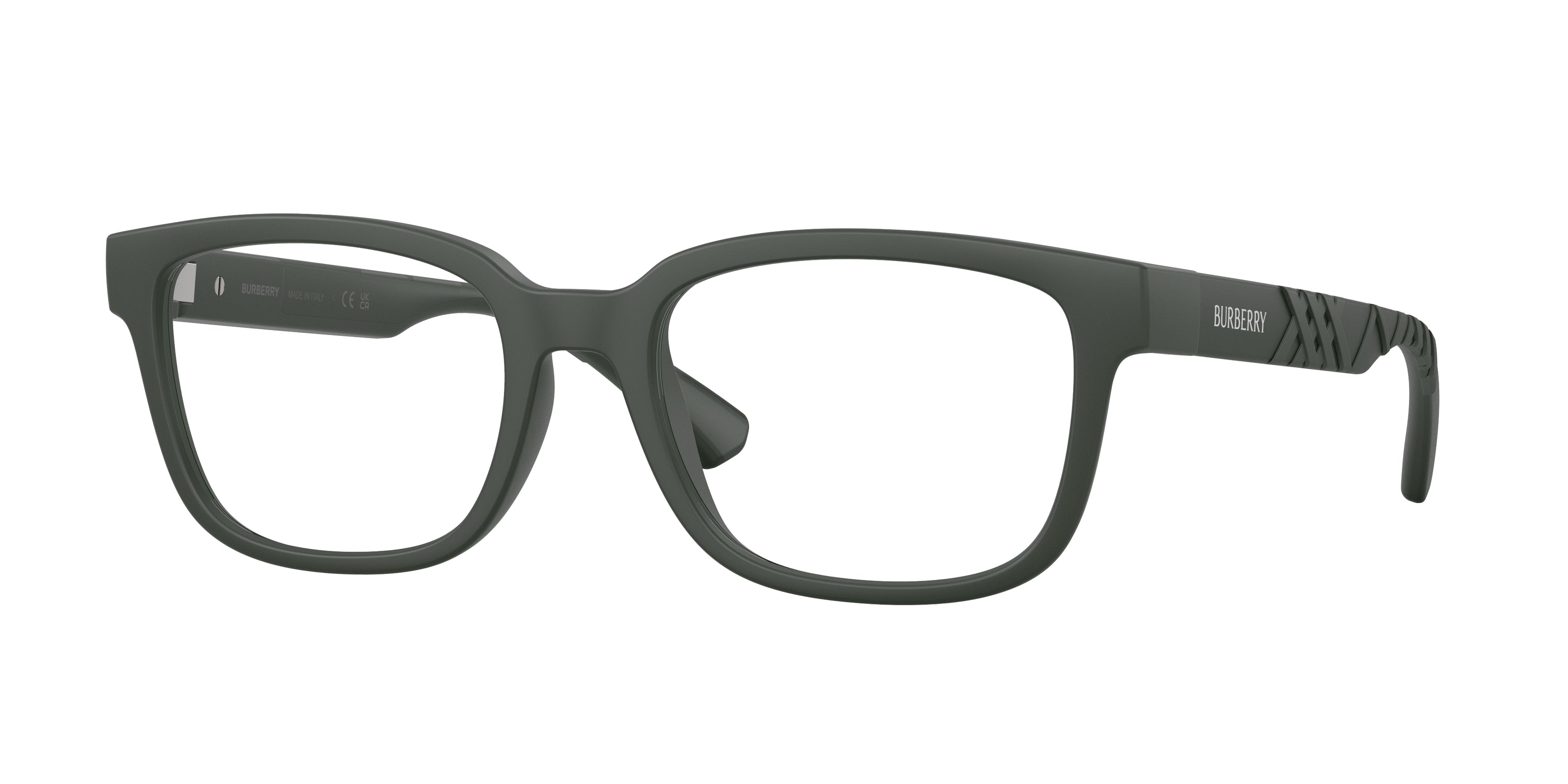 Burberry BE2451U Rectangle Eyeglasses  4232-Matte Green 54-145-19 - Color Map Green