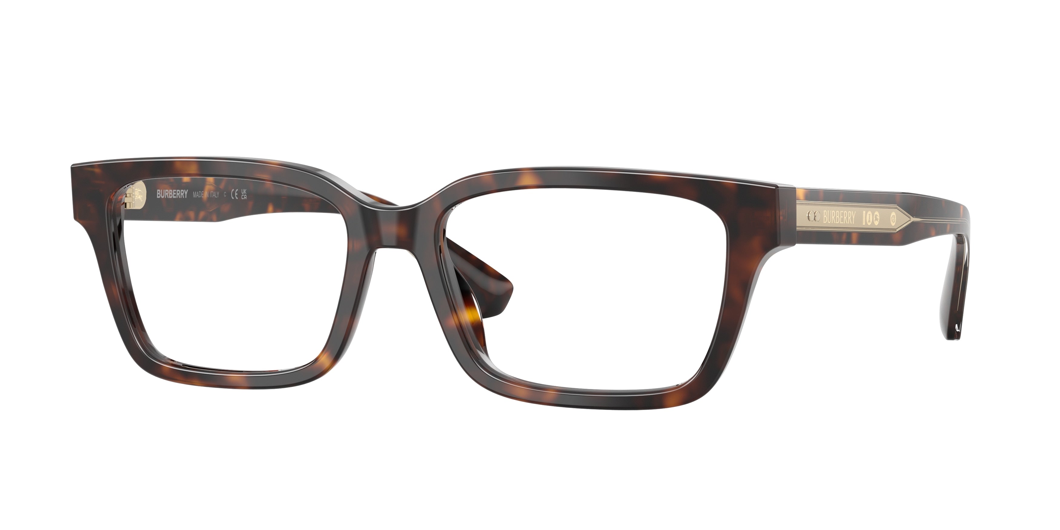 Burberry BE2453 Rectangle Eyeglasses  4205-Dark Havana 55-145-17 - Color Map Brown