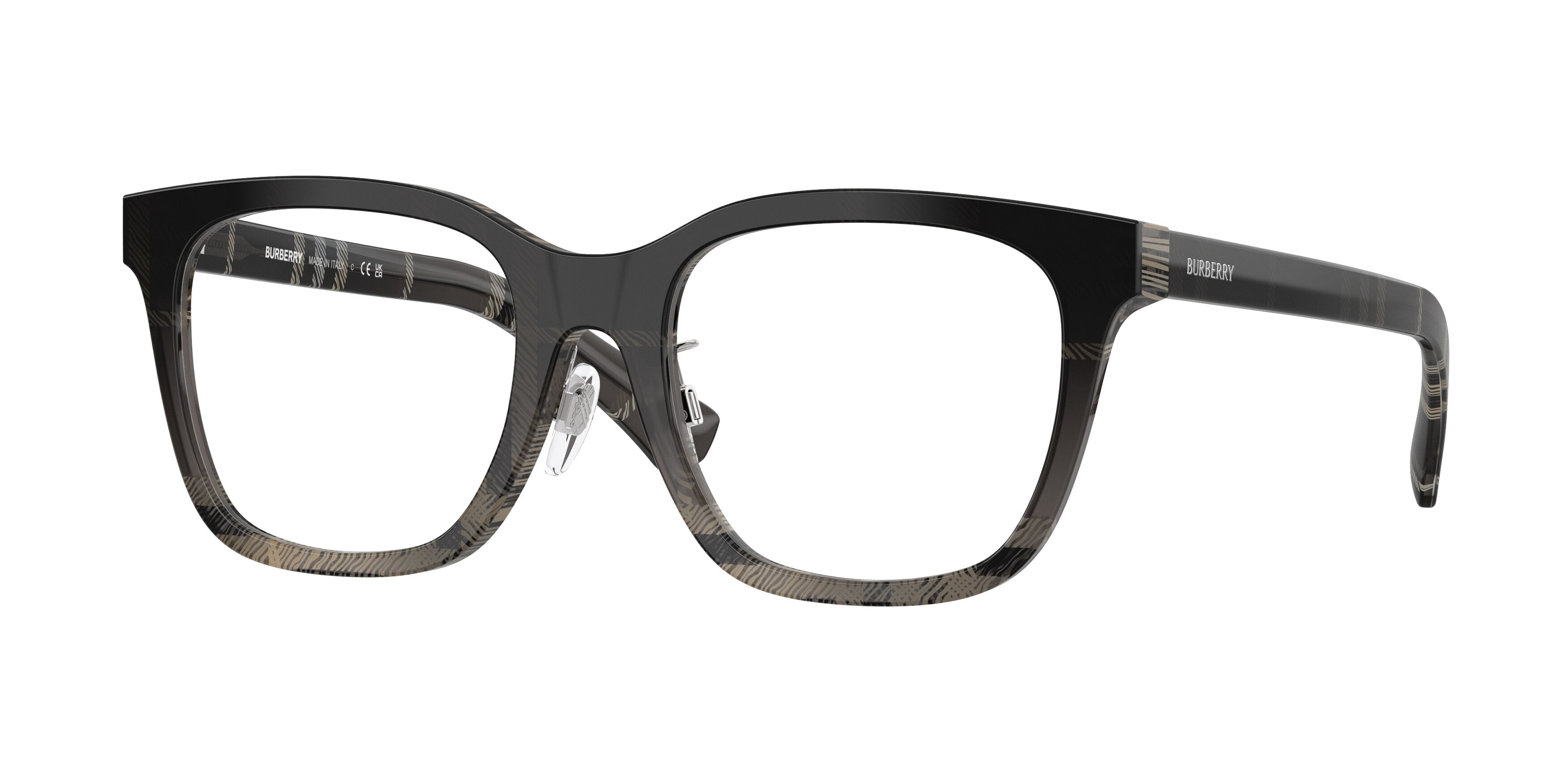 Burberry BE2455F Square Eyeglasses  4200-Check Gradient Grey 52-140-19 - Color Map Grey