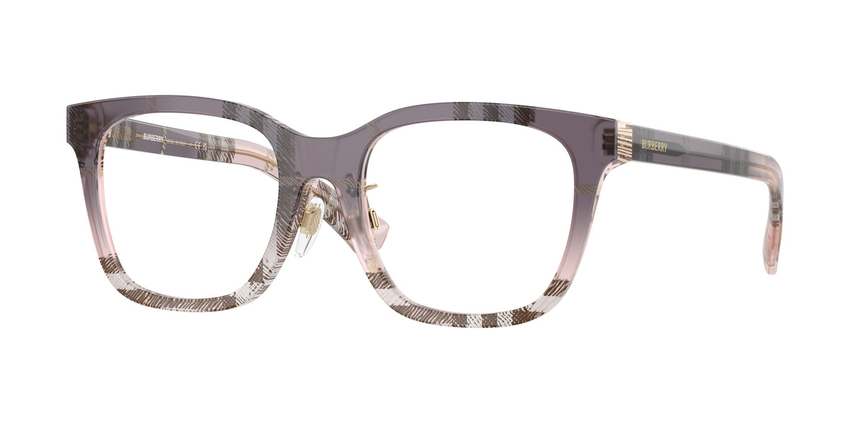 Burberry BE2455F Square Eyeglasses  4220-Check Gradient Bow 52-140-19 - Color Map Pink