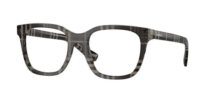Burberry BE2455 Square Eyeglasses  4199-Check Grey 52-140-19 - Color Map Grey