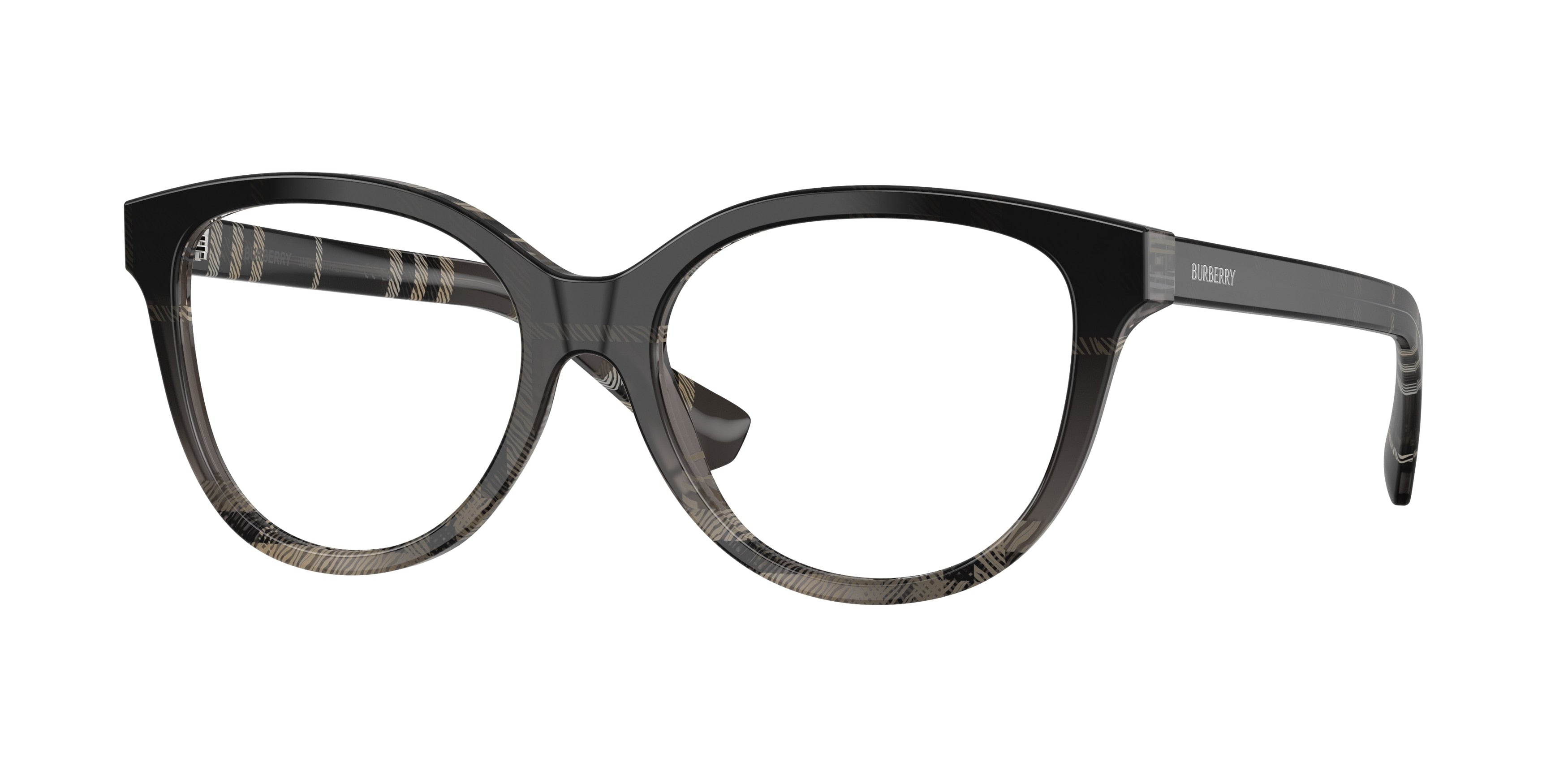 Burberry BE2456 Cat Eye Eyeglasses  4200-Check Gradient Grey 54-140-17 - Color Map Grey