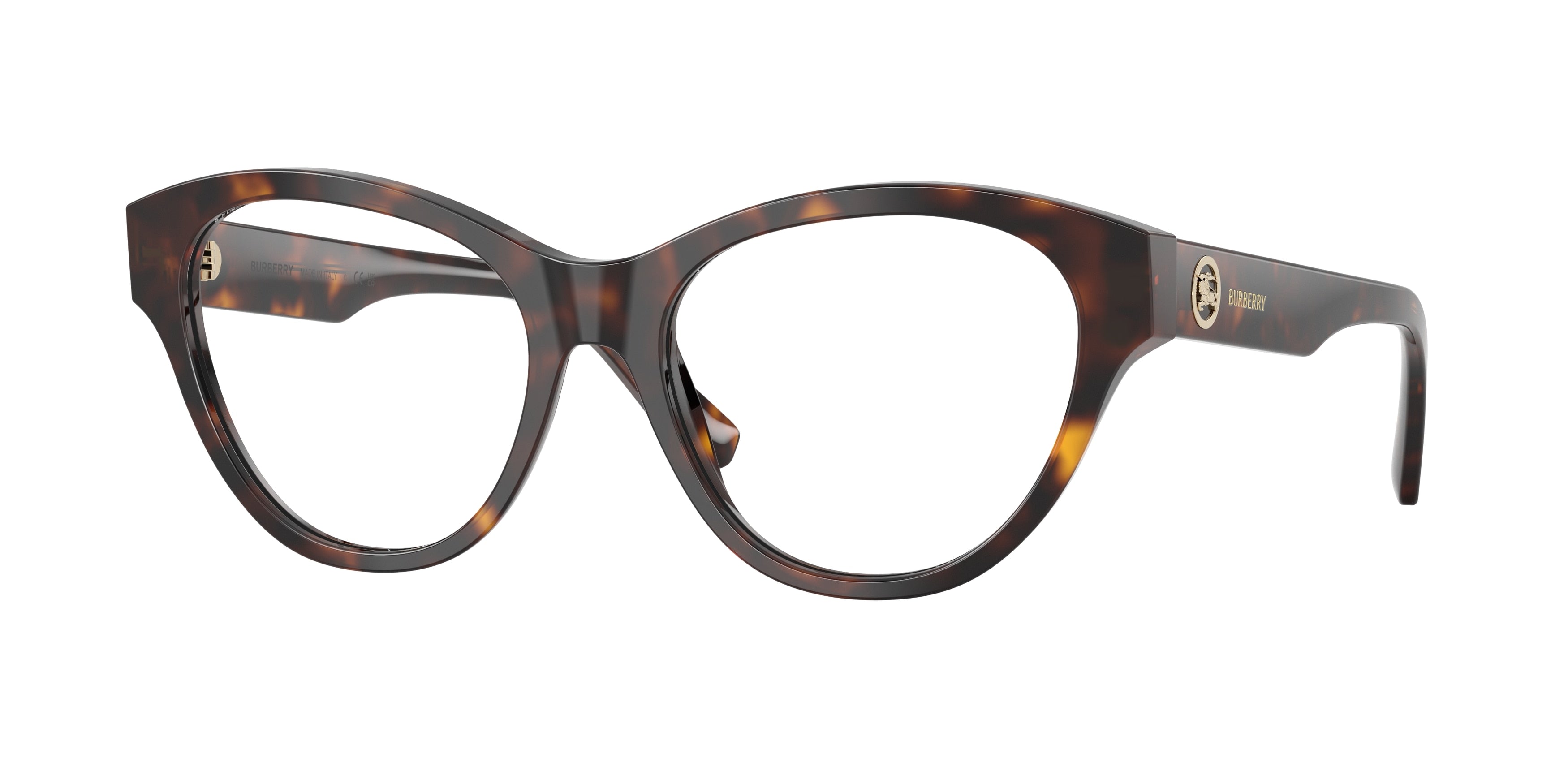 Burberry BE2458 Cat Eye Eyeglasses  3002-Dark Havana 54-140-17 - Color Map Brown