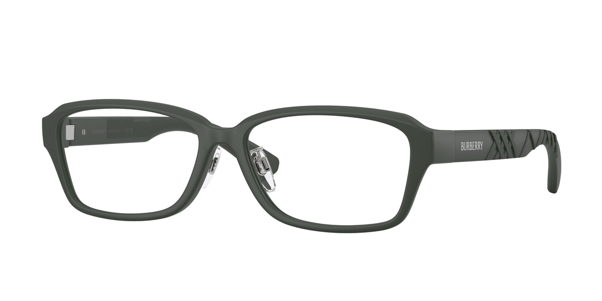 Burberry BE2461D Rectangle Eyeglasses  4232-Matte Green 56-145-15 - Color Map Green